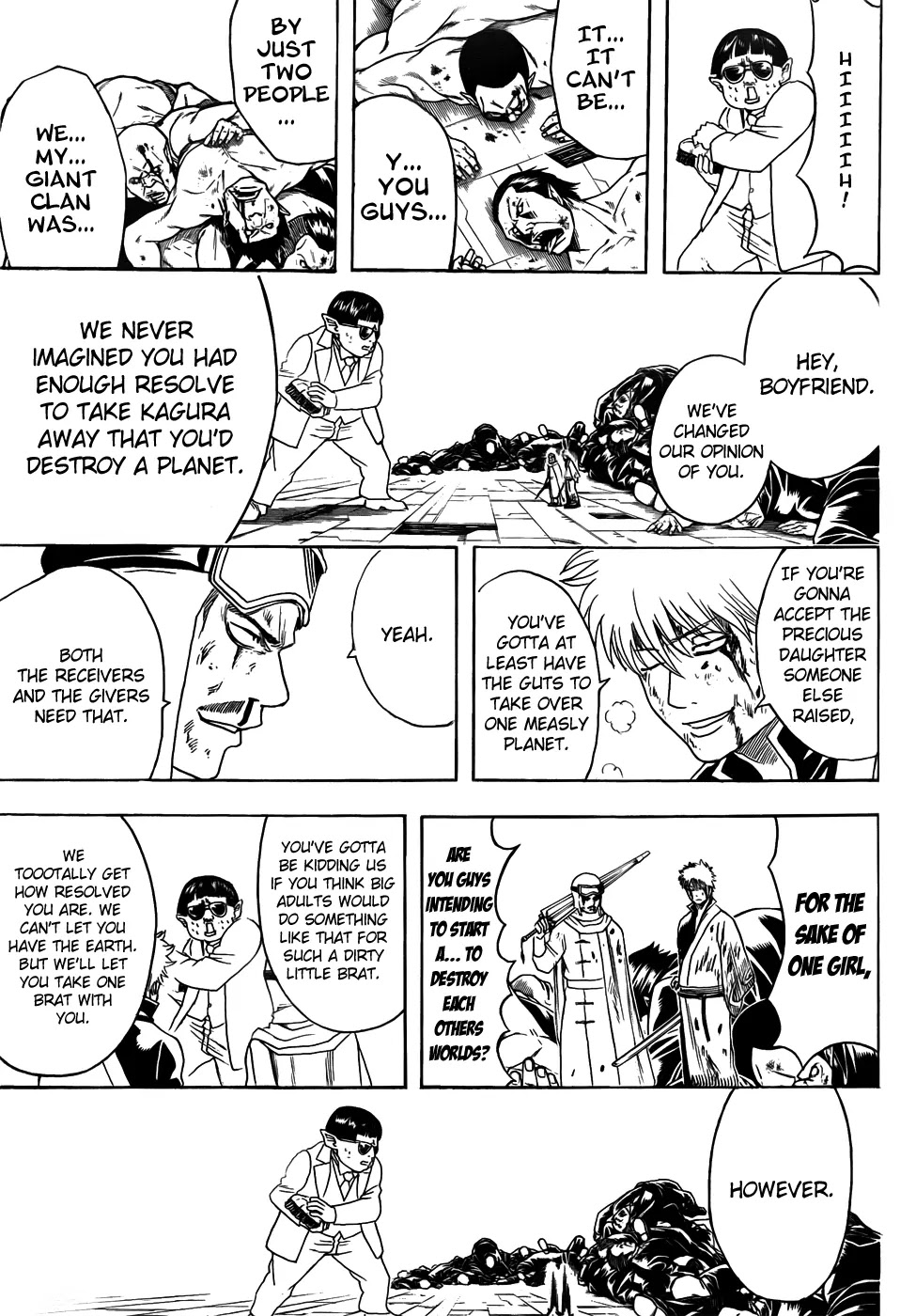 Gintama Chapter 422 page 15 - Chapter 422 : Bald Dad, Gray Haired Dad, and Four-Eyed Dad