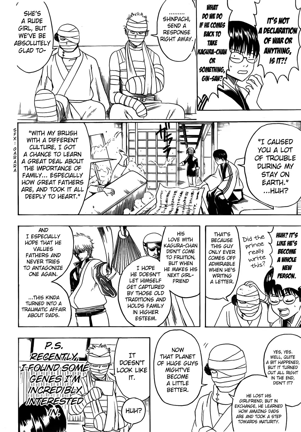 Gintama Chapter 422 page 18 - Chapter 422 : Bald Dad, Gray Haired Dad, and Four-Eyed Dad