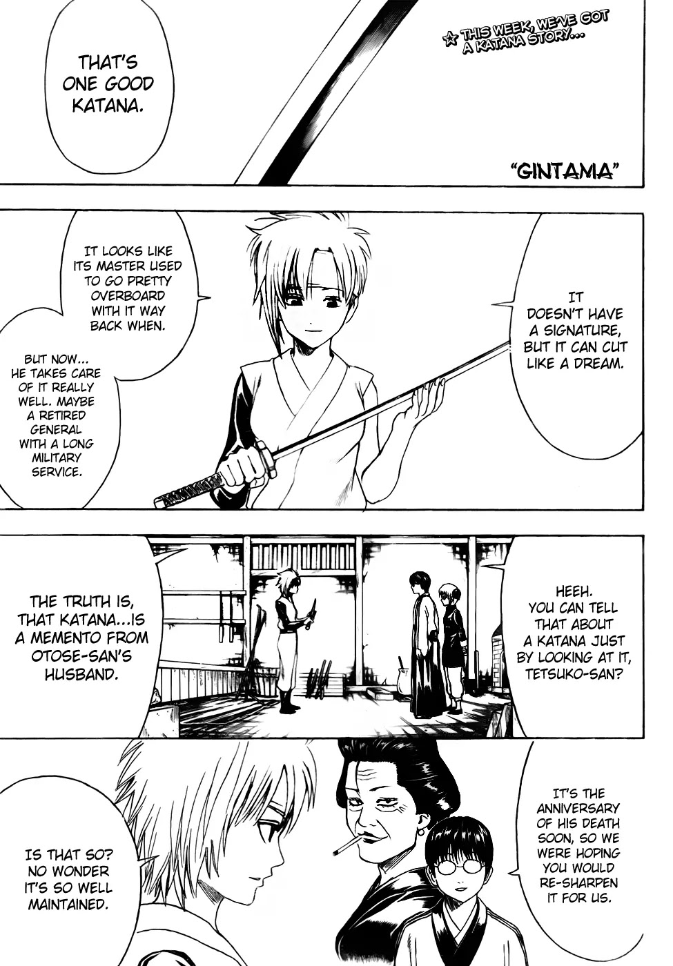 Gintama Chapter 424 page 1 - Chapter 424 : 3000 Leagues in Search of Scabbard
