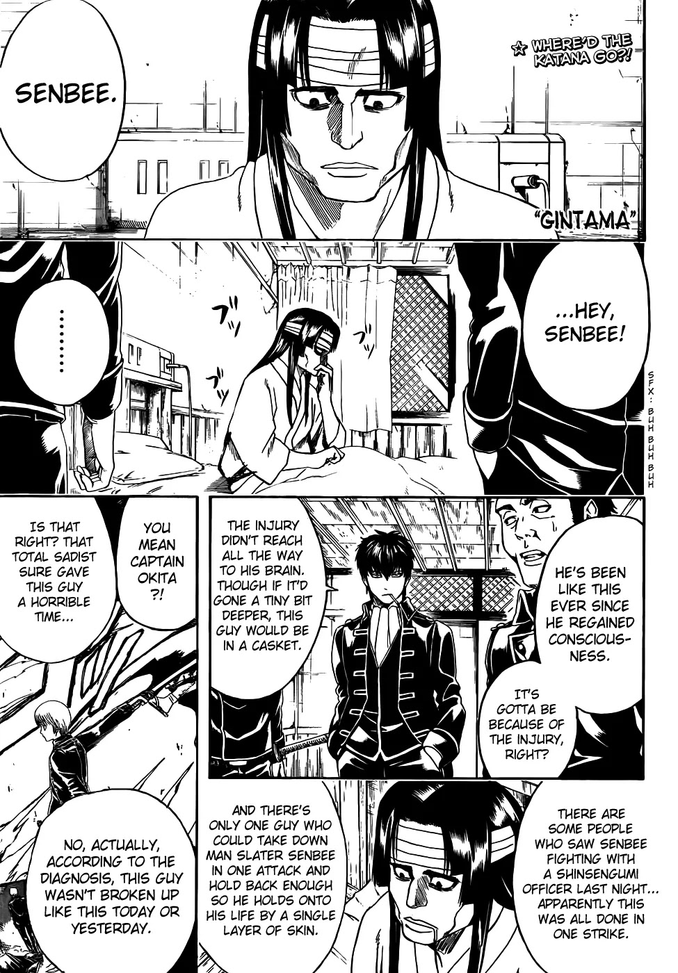 Gintama Chapter 427 page 1 - Chapter 427 : Realistically, Spiral Turds Have a Maximum of Two Full Twists