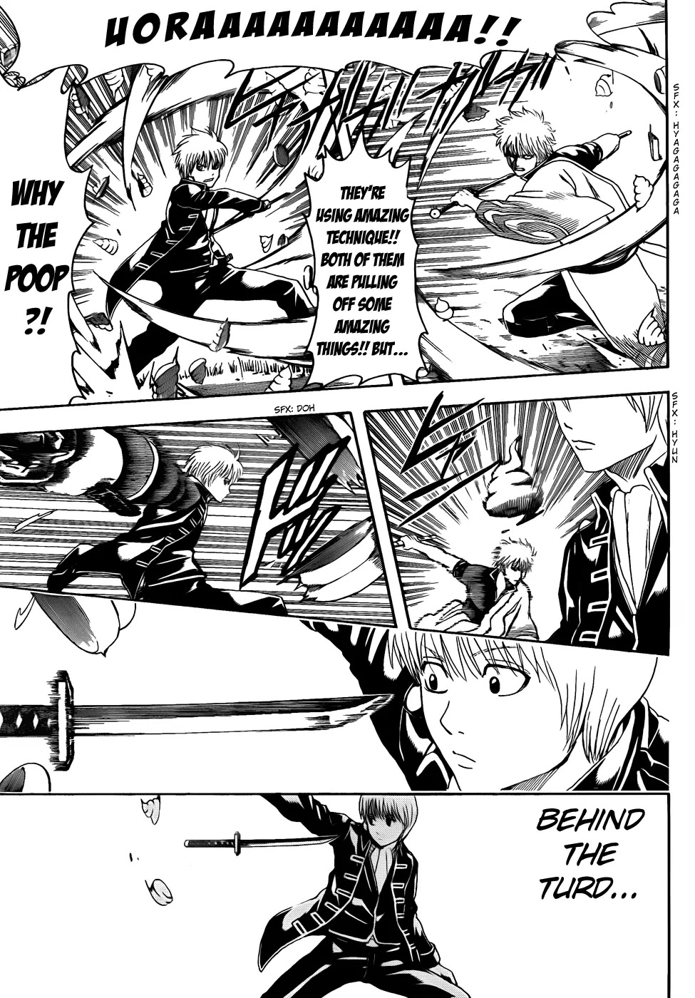Gintama Chapter 427 page 11 - Chapter 427 : Realistically, Spiral Turds Have a Maximum of Two Full Twists