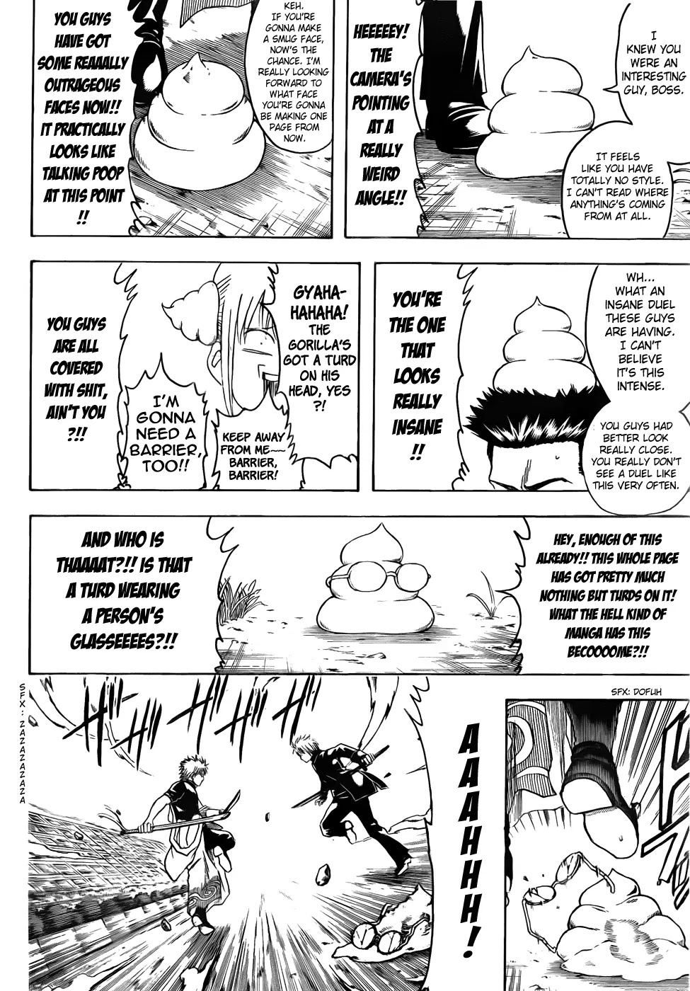 Gintama Chapter 427 page 14 - Chapter 427 : Realistically, Spiral Turds Have a Maximum of Two Full Twists