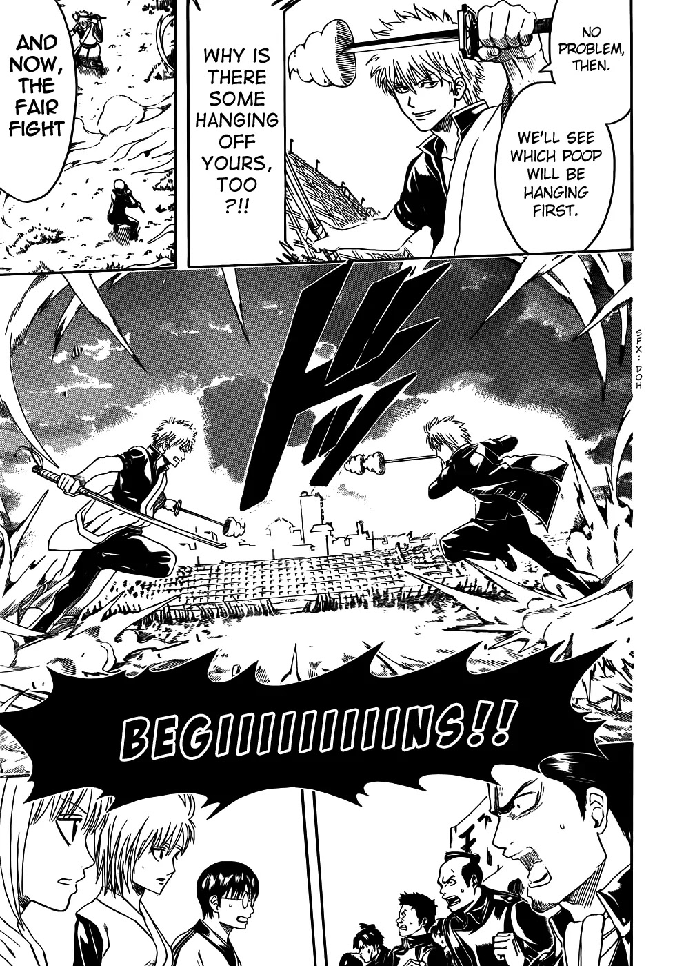 Gintama Chapter 427 page 9 - Chapter 427 : Realistically, Spiral Turds Have a Maximum of Two Full Twists