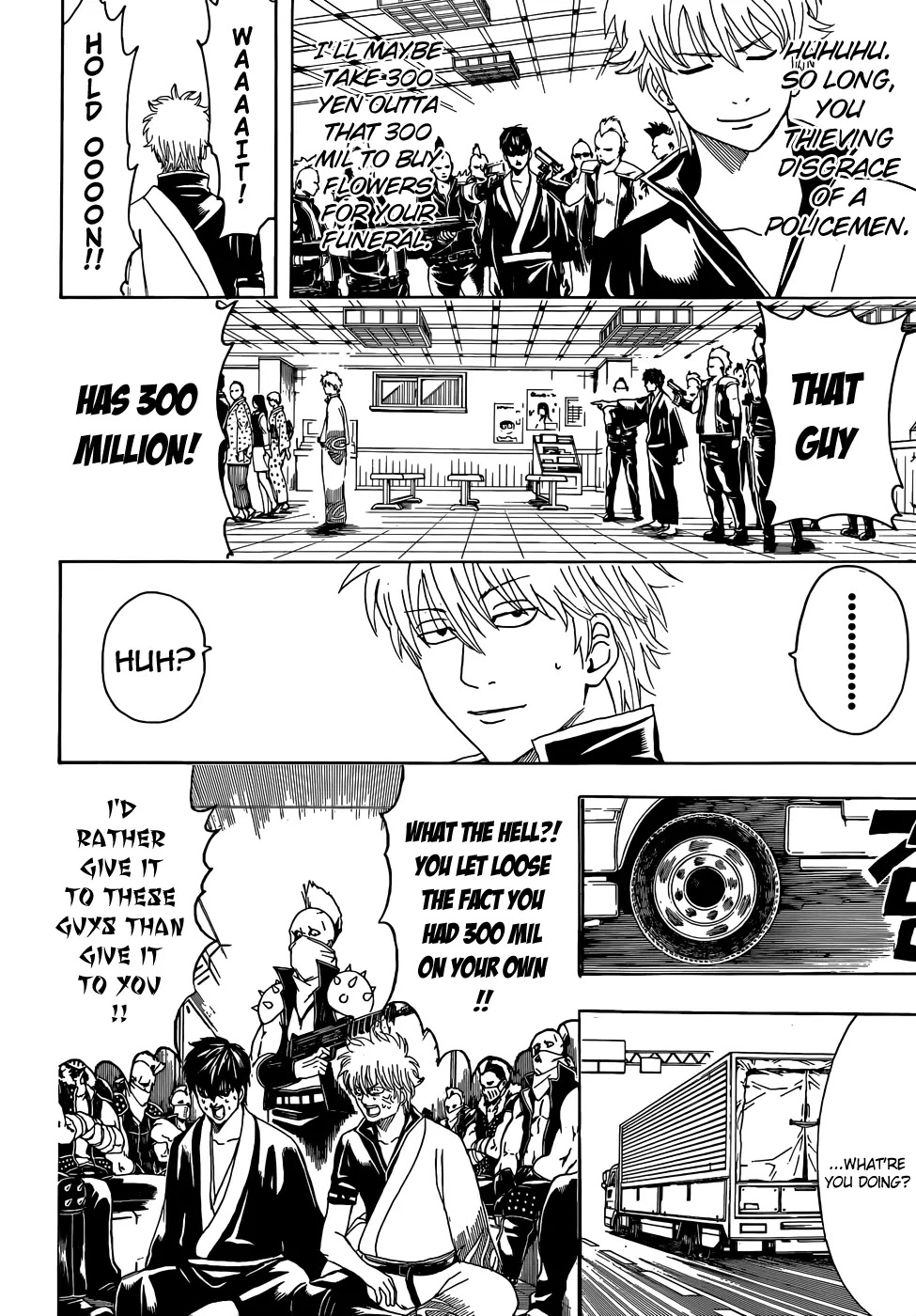 Gintama Chapter 451 page 10 - Chapter 451 : Human Life Lasts only 50 years, Contrast Human Life with Life of Geten , it is but A Very Dream and Mohawks