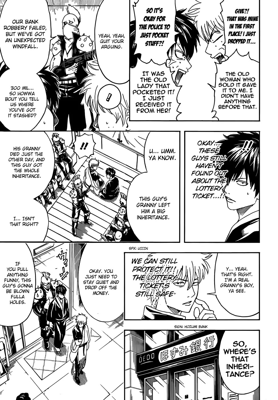 Gintama Chapter 451 page 11 - Chapter 451 : Human Life Lasts only 50 years, Contrast Human Life with Life of Geten , it is but A Very Dream and Mohawks