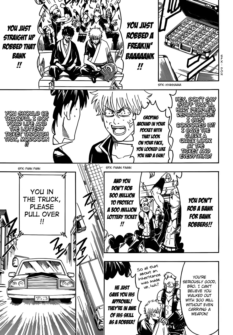 Gintama Chapter 451 page 13 - Chapter 451 : Human Life Lasts only 50 years, Contrast Human Life with Life of Geten , it is but A Very Dream and Mohawks
