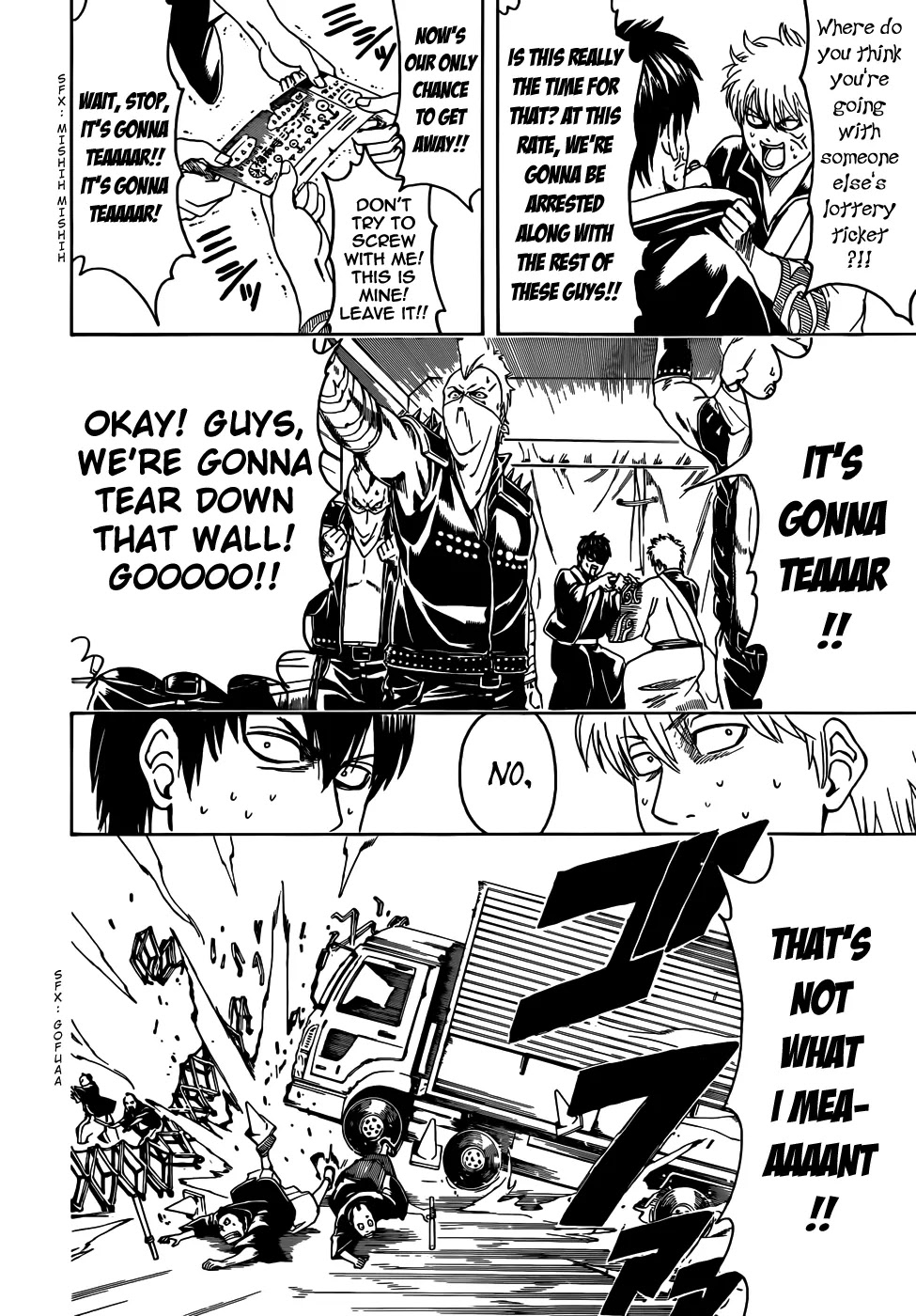 Gintama Chapter 451 page 16 - Chapter 451 : Human Life Lasts only 50 years, Contrast Human Life with Life of Geten , it is but A Very Dream and Mohawks