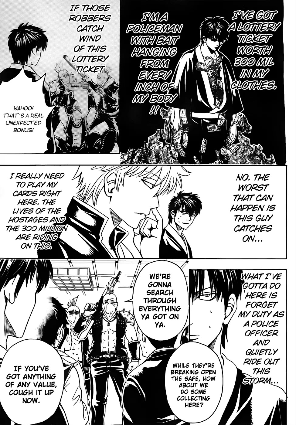 Gintama Chapter 451 page 5 - Chapter 451 : Human Life Lasts only 50 years, Contrast Human Life with Life of Geten , it is but A Very Dream and Mohawks