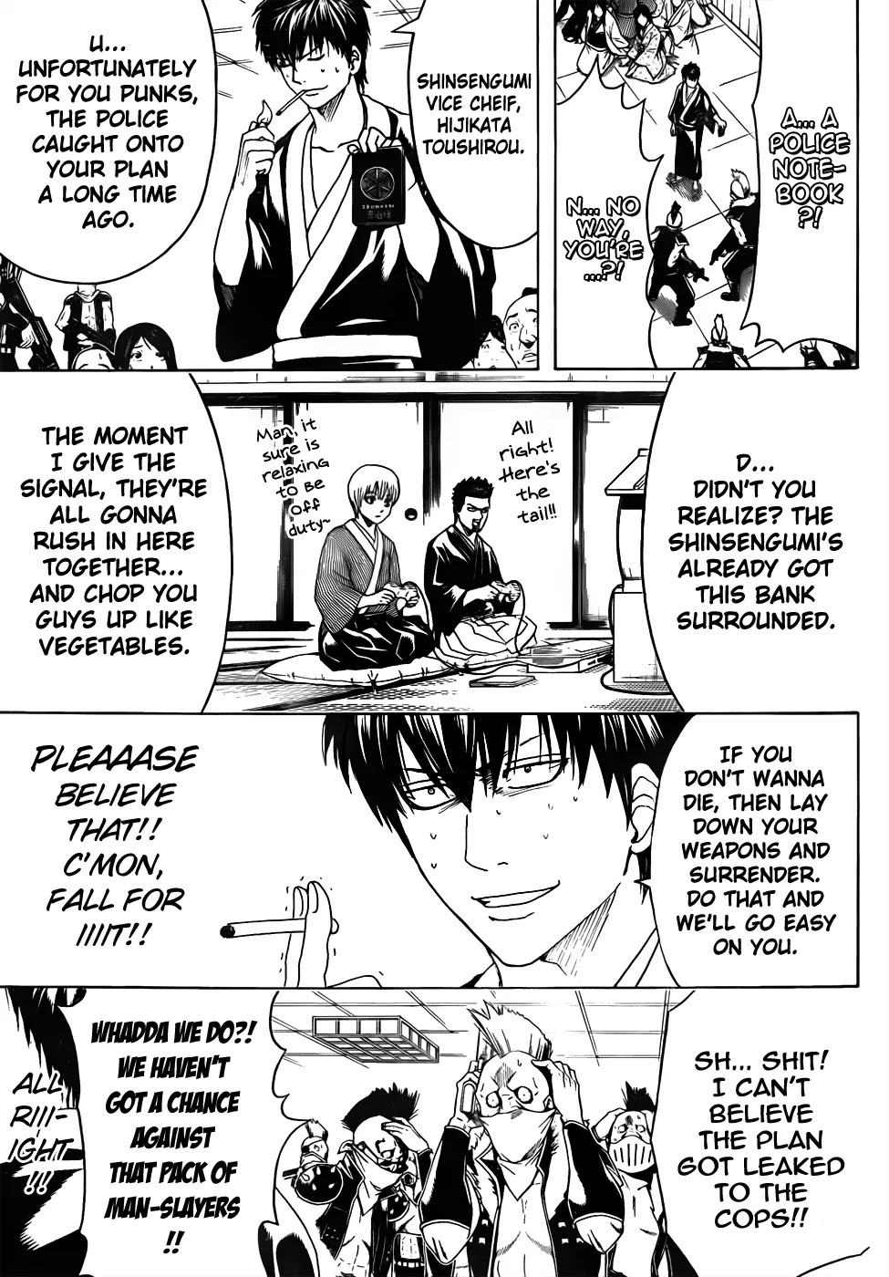 Gintama Chapter 451 page 7 - Chapter 451 : Human Life Lasts only 50 years, Contrast Human Life with Life of Geten , it is but A Very Dream and Mohawks