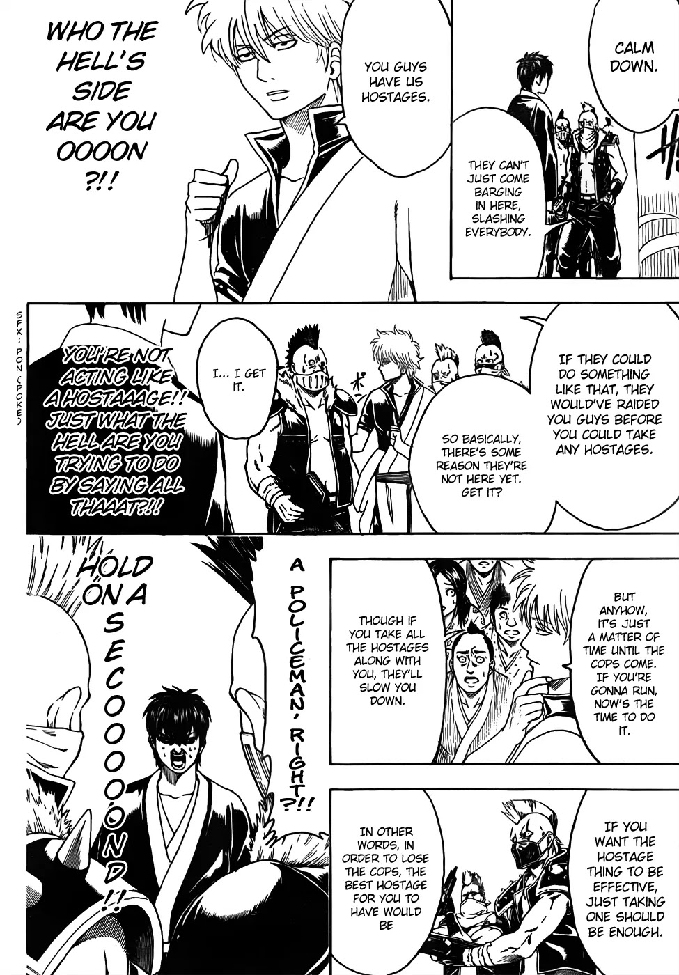 Gintama Chapter 451 page 8 - Chapter 451 : Human Life Lasts only 50 years, Contrast Human Life with Life of Geten , it is but A Very Dream and Mohawks