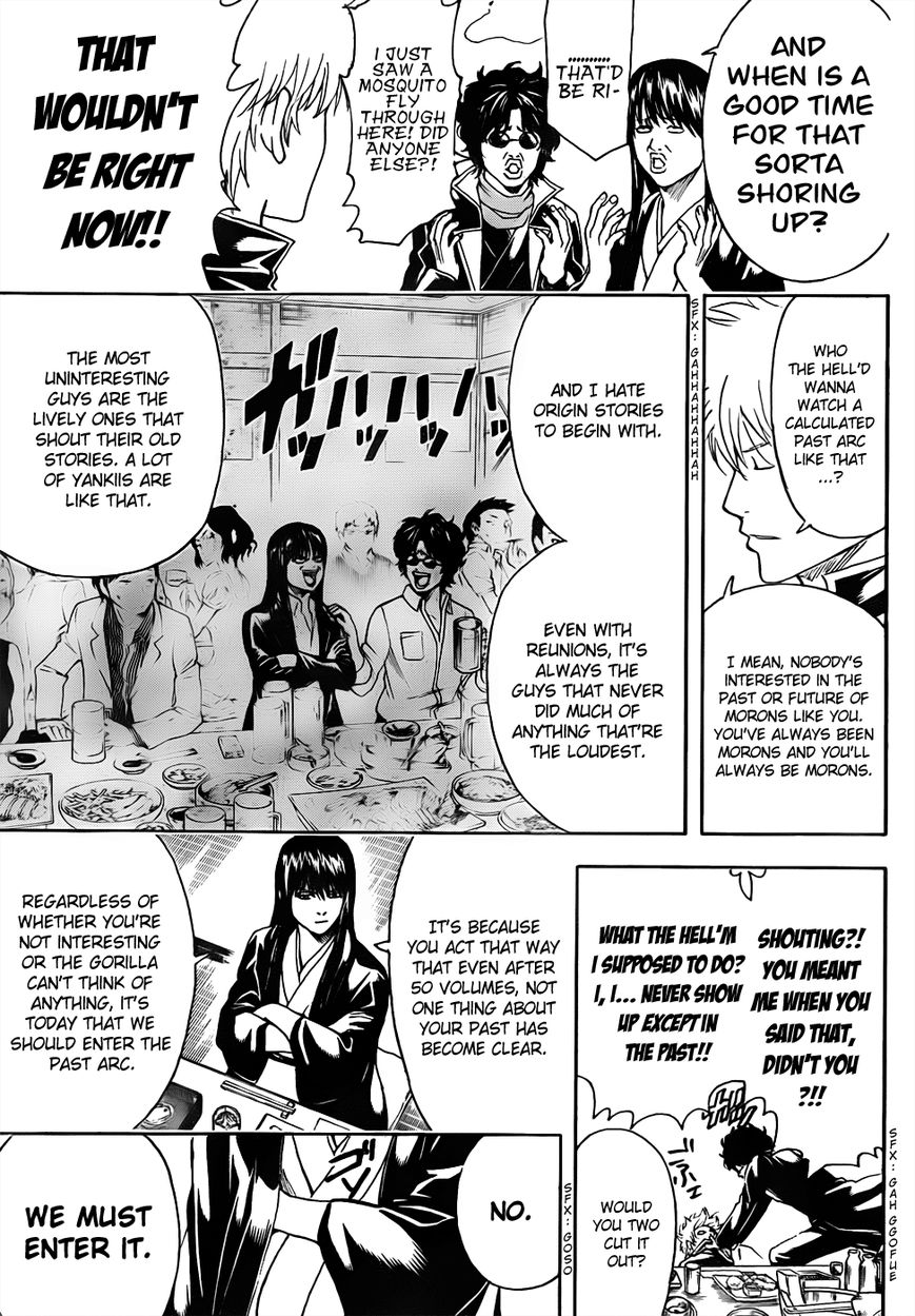 Gintama Chapter 452 page 5 - Chapter 452 : It's Hard to Enter a Reunion Party When You Get There Late