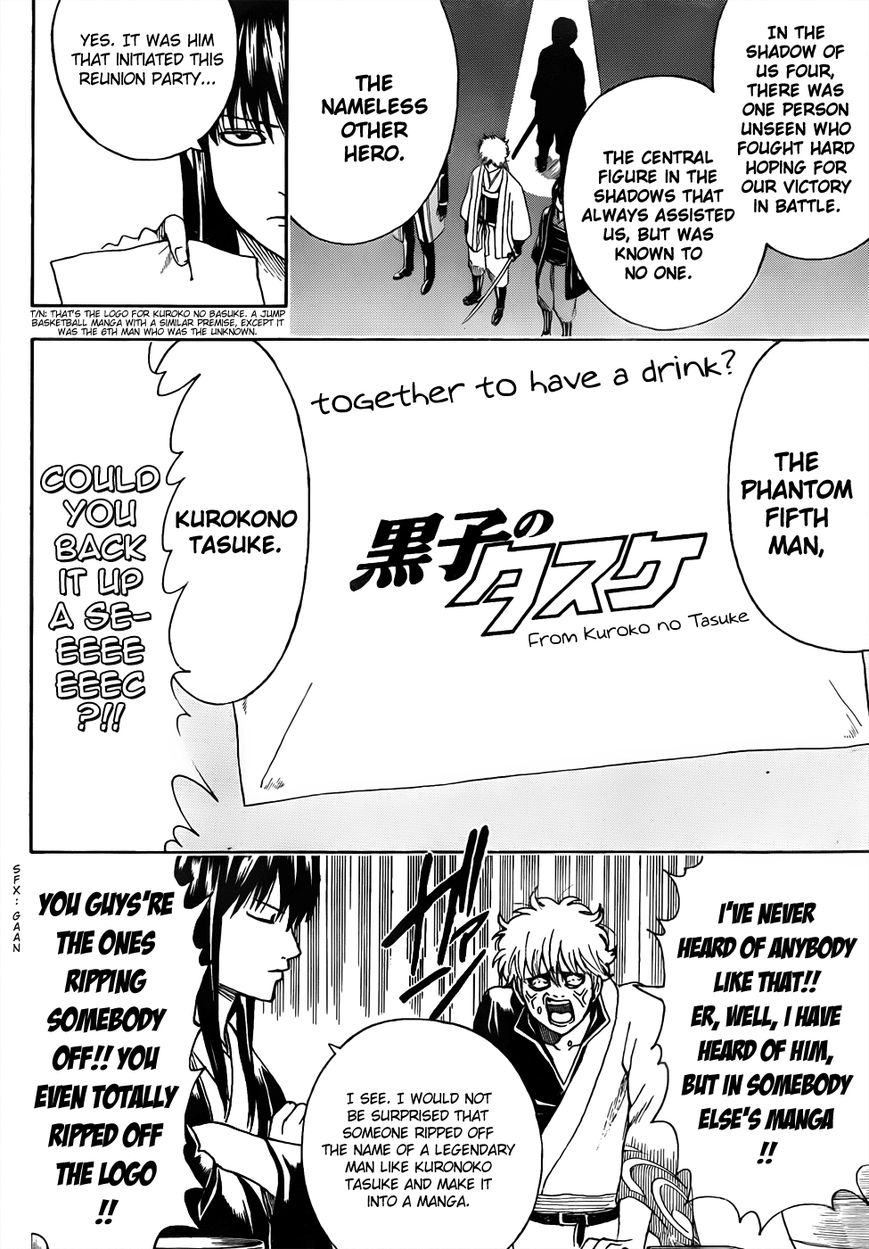Gintama Chapter 452 page 8 - Chapter 452 : It's Hard to Enter a Reunion Party When You Get There Late