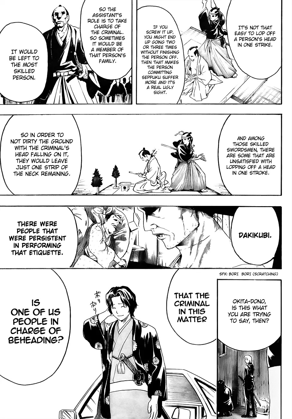 Gintama Chapter 463 page 13 - Chapter 463 : Characters that Show Up Wearing All White Will End Up Dead, Covered in Blood