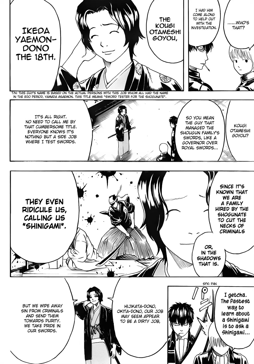 Gintama Chapter 463 page 14 - Chapter 463 : Characters that Show Up Wearing All White Will End Up Dead, Covered in Blood