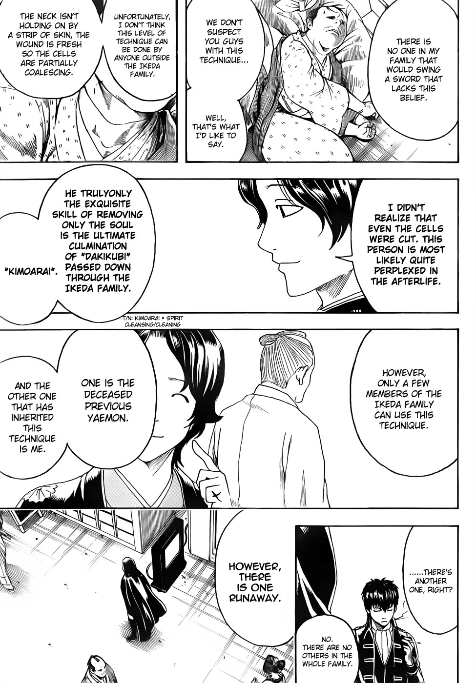 Gintama Chapter 463 page 15 - Chapter 463 : Characters that Show Up Wearing All White Will End Up Dead, Covered in Blood