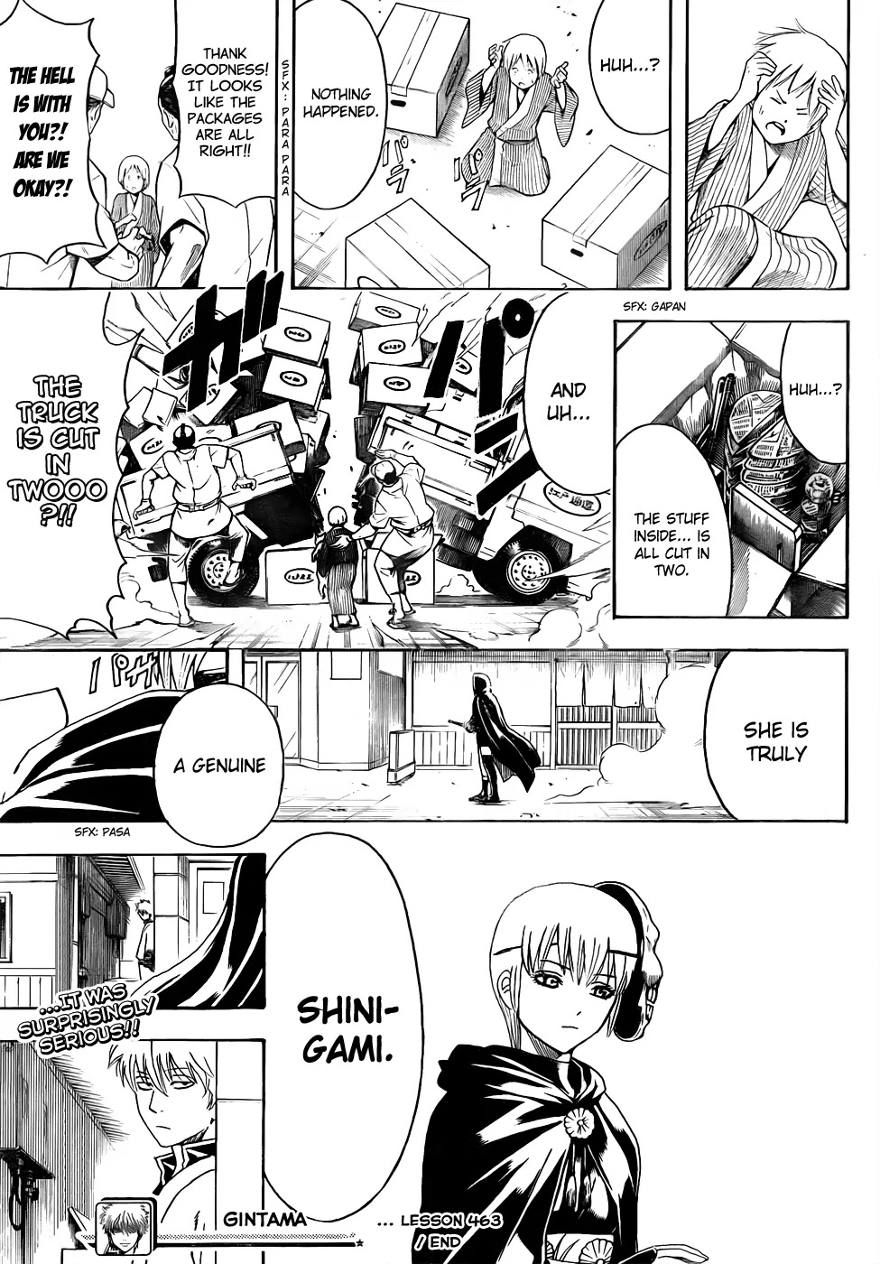 Gintama Chapter 463 page 17 - Chapter 463 : Characters that Show Up Wearing All White Will End Up Dead, Covered in Blood