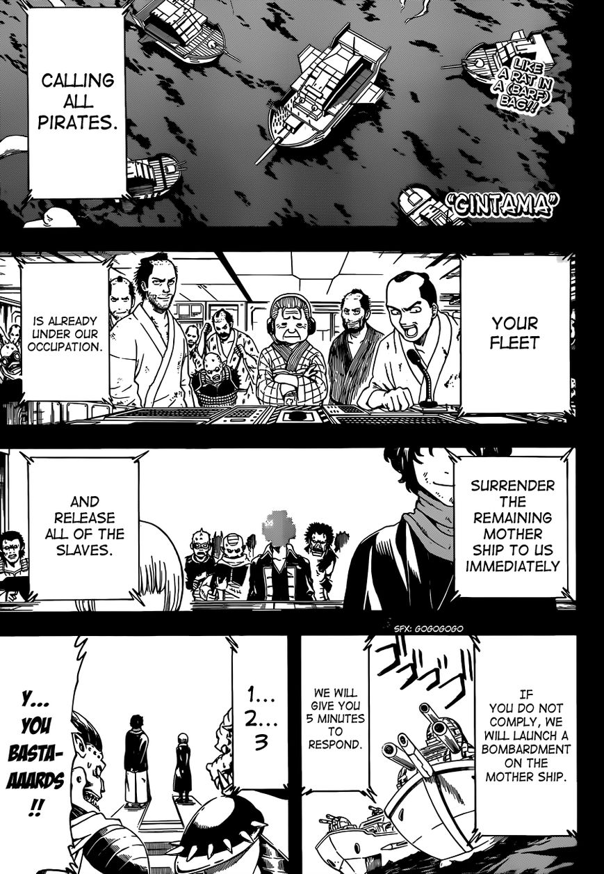Gintama Chapter 480 page 1 - Chapter 480 : Always Open Bags as if They Have Rocks Inside