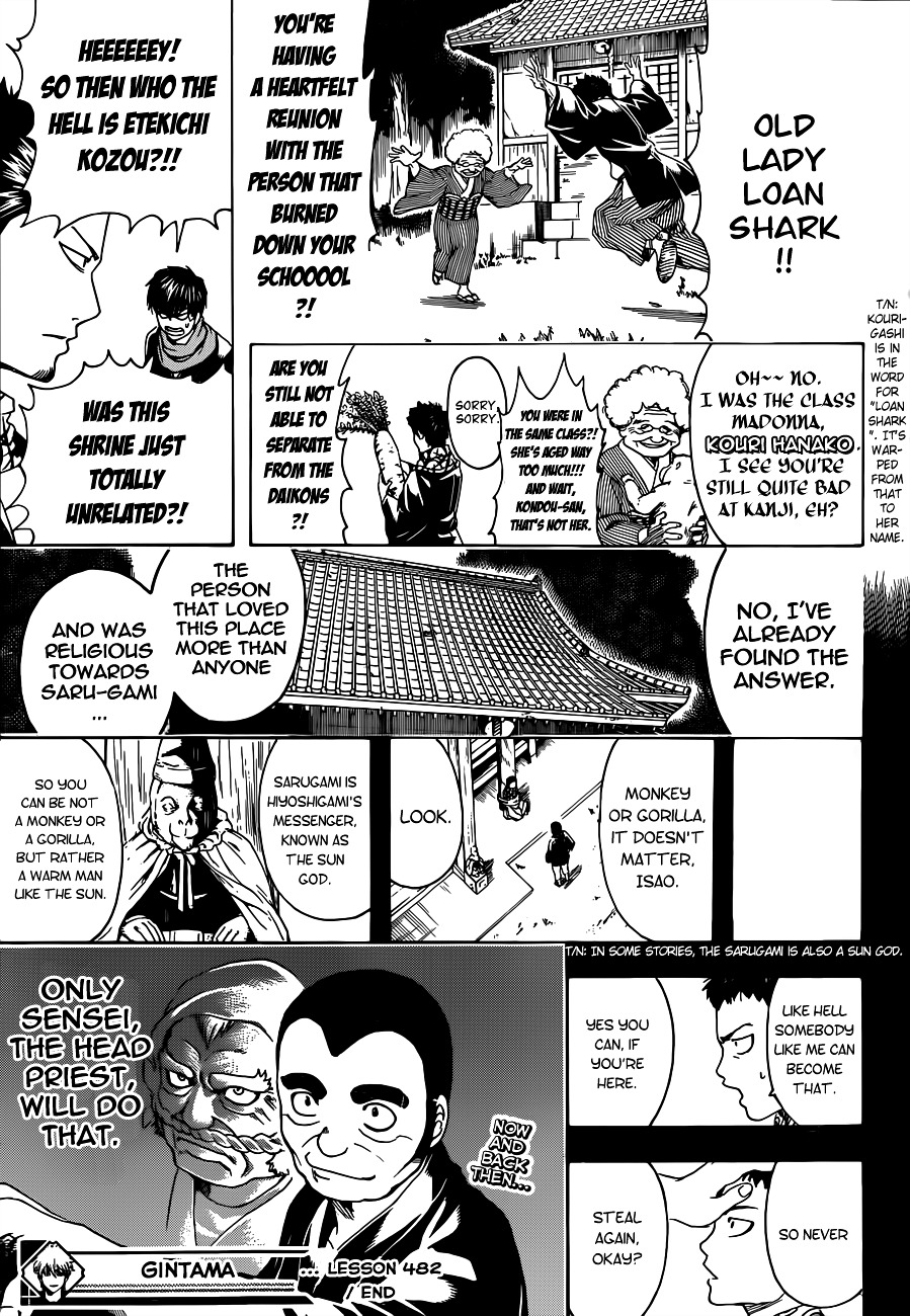 Gintama Chapter 482 page 19 - Chapter 482 : The Kanji for Thief are Quite Evil