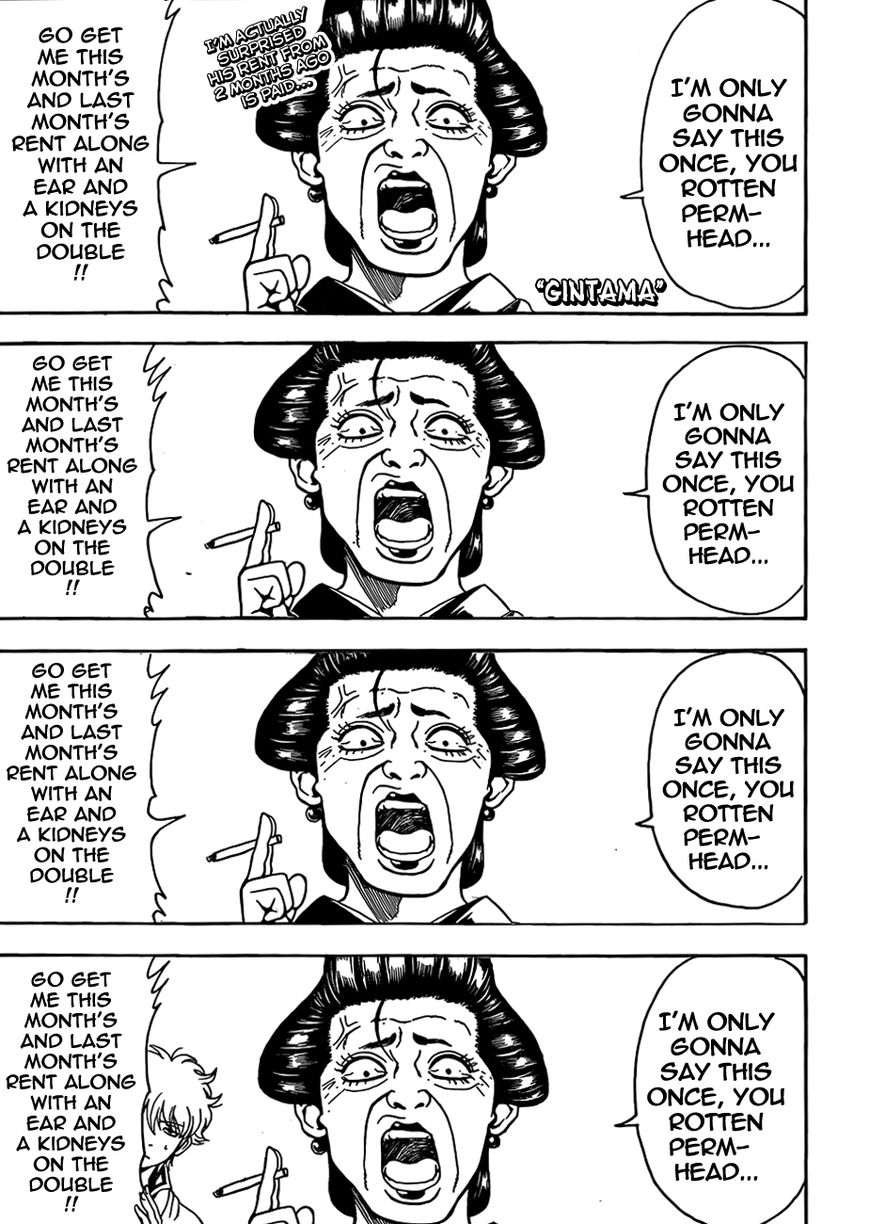 Gintama Chapter 484 page 1 - Chapter 484 : Pauses Never Happen at Good Times