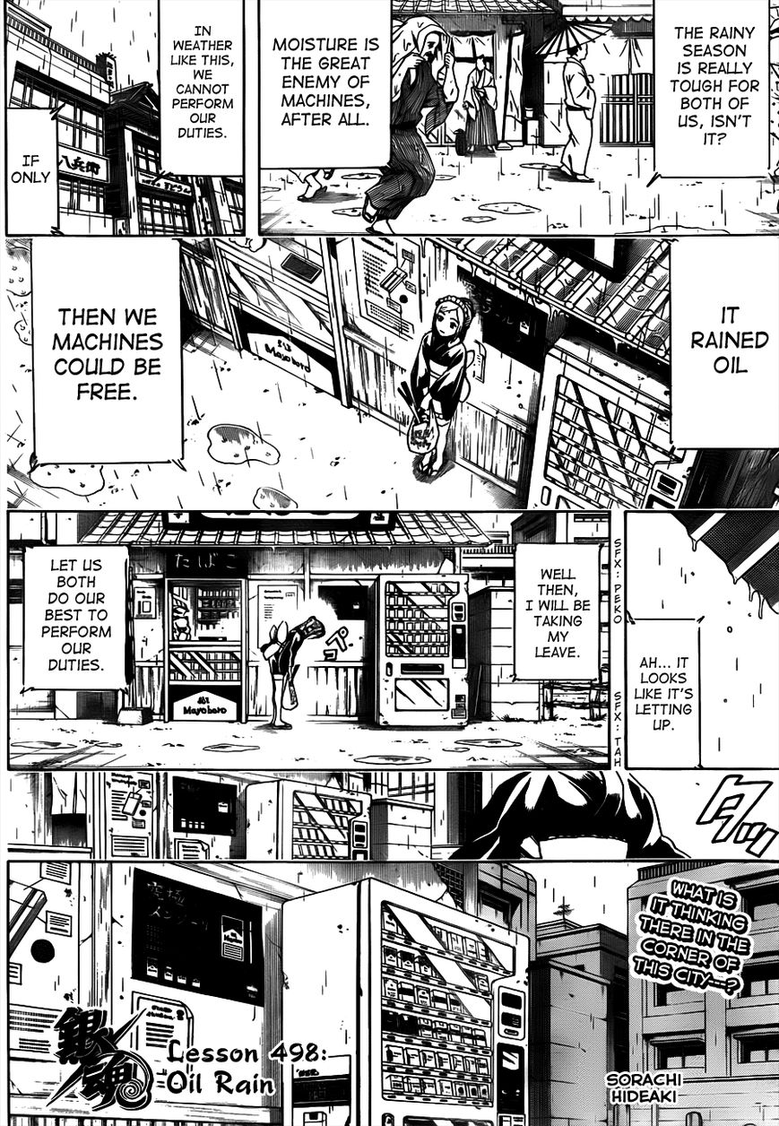 Gintama Chapter 498 page 2 - Chapter 498 : Oil Rain