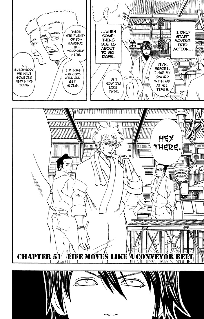 Gintama Chapter 51 page 3 - Chapter 51 : Lesson 51: Life Moves Like A Conveyor Belt.
