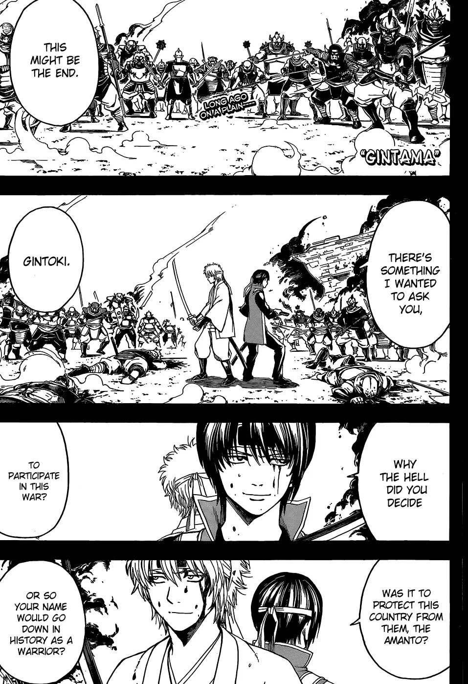 Gintama Chapter 516 page 1 - Chapter 516 : Two Good-For-Nothings
