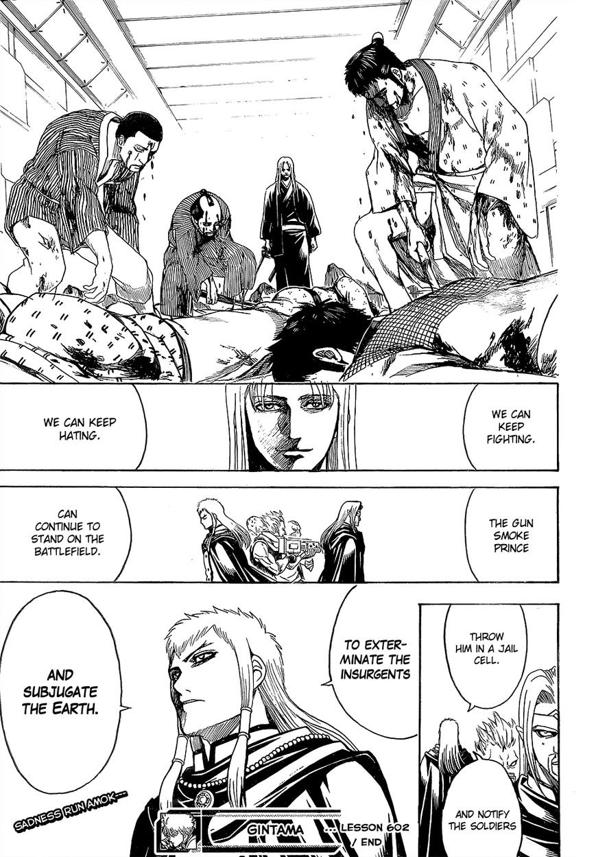 Gintama Chapter 602 page 19 - Chapter 602 : Delinquent Kids Have Long Hair Going Down the Backs of Their Necks