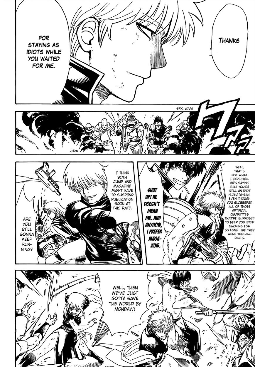 Gintama Chapter 608 page 9 - Chapter 608 : Jump Comes Out on Monday, Magazine and Sunday Come Out on Wednesday