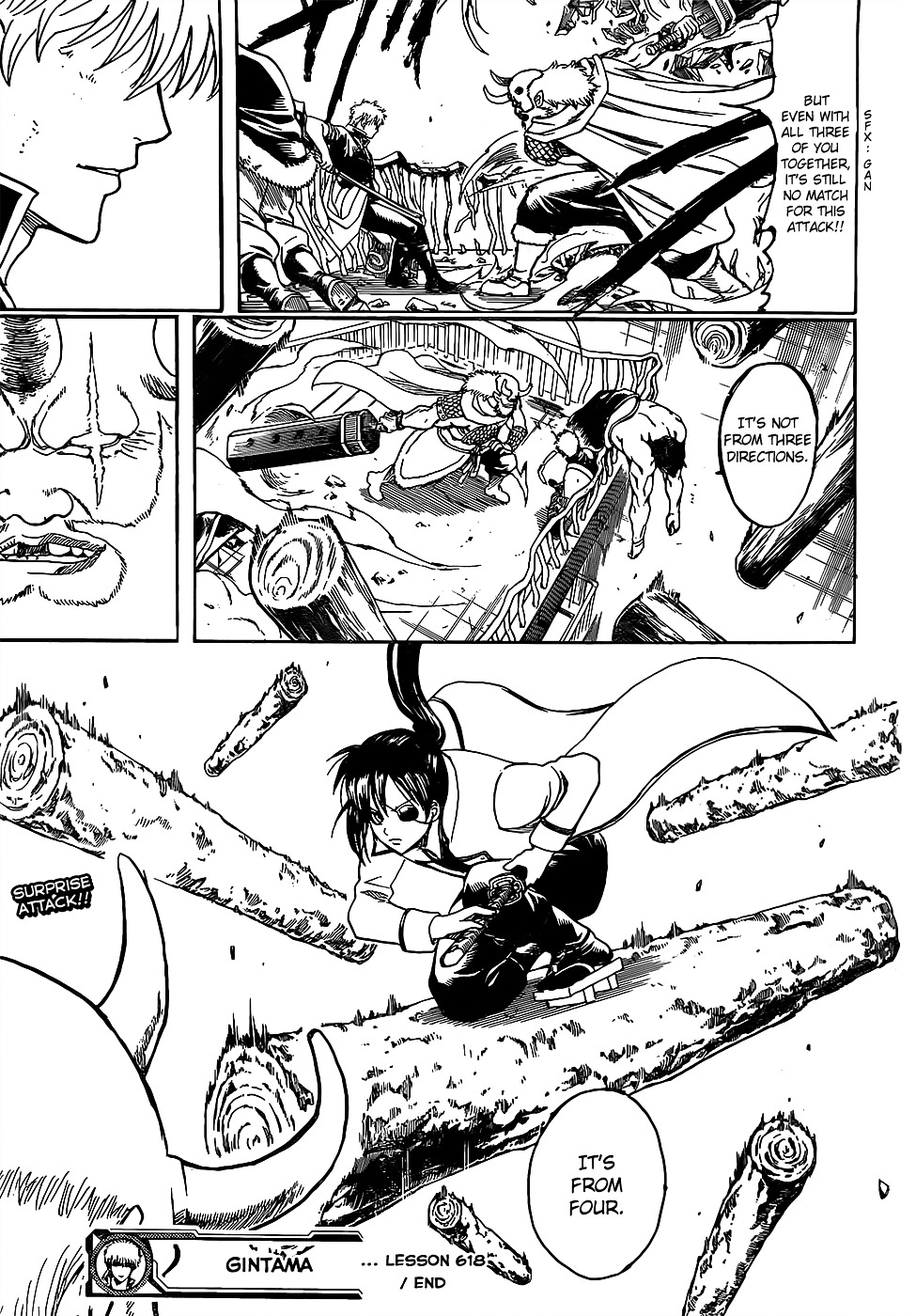 Gintama Chapter 618 page 17 - Chapter 618 : Logs can be Weapons, Houses, or even a Mode of Transport; They're Pr...