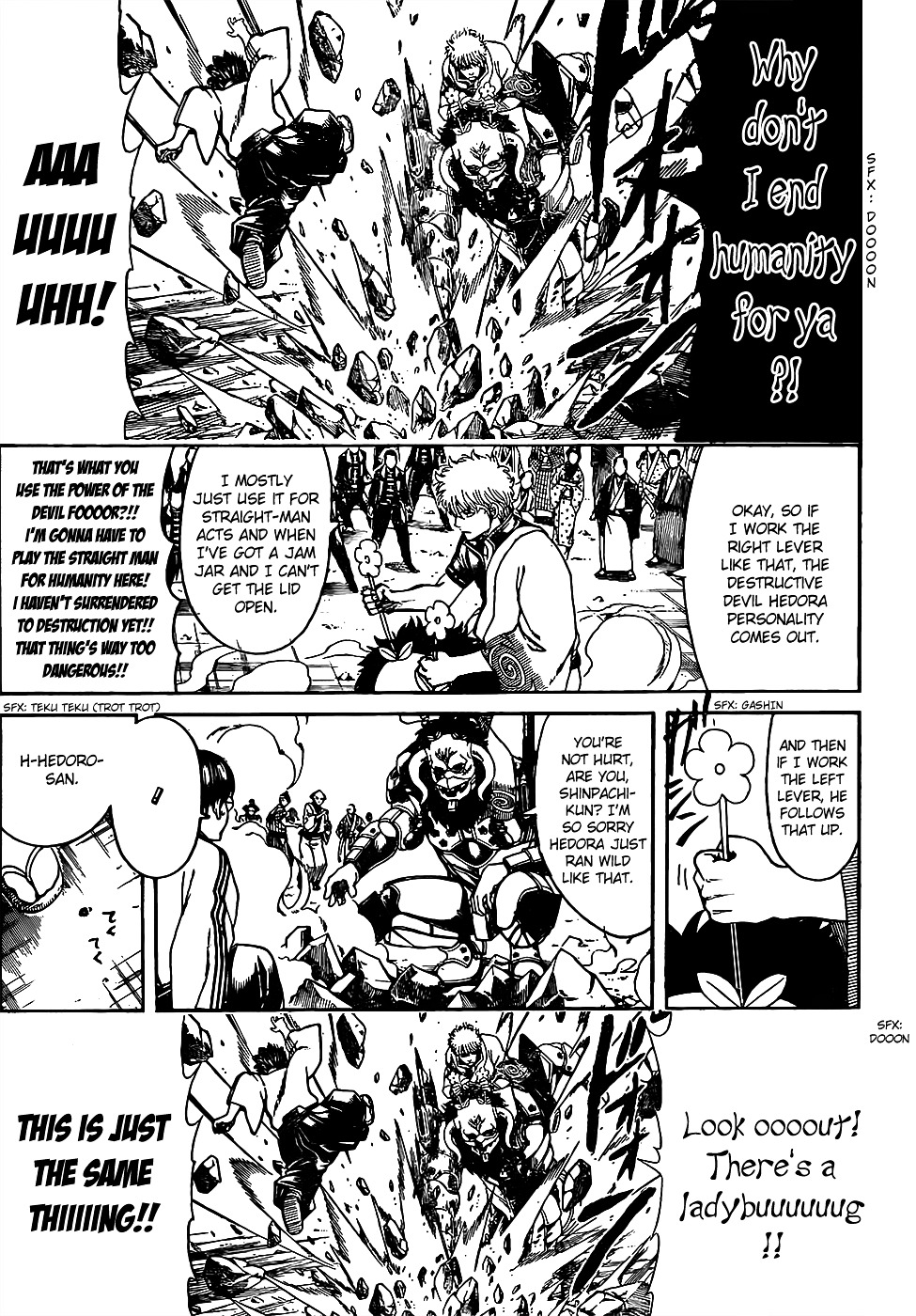 Gintama Chapter 628 page 9 - Chapter 628 : When You Can't Get the Lid off a Jam Jar, Try Gripping it Tight with...