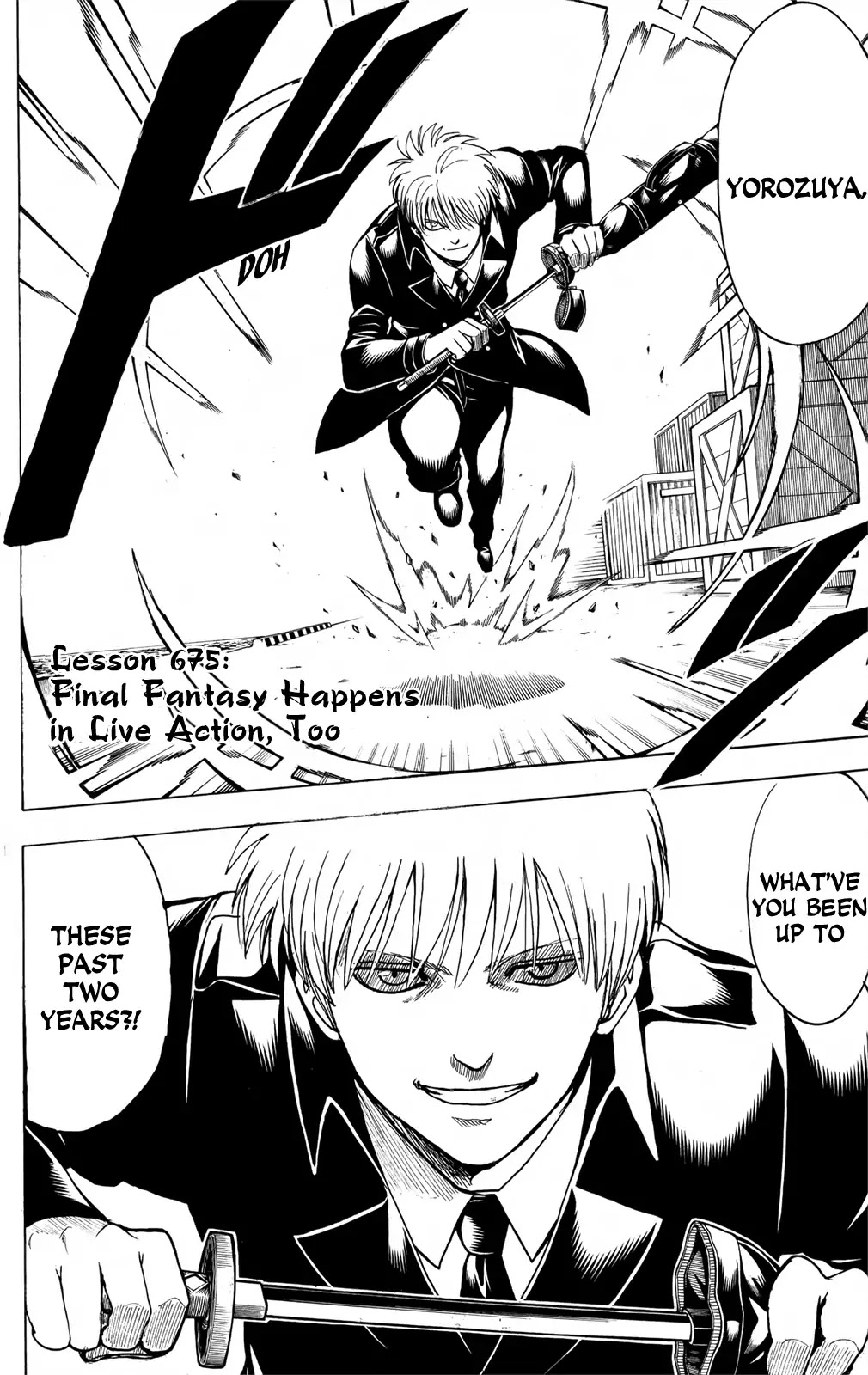 Gintama Chapter 675 page 4 - Chapter 675: Final Fantasy Happens in Live Action, Too