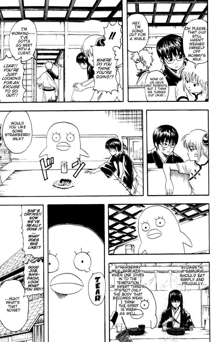 Gintama Chapter 89 page 8 - Chapter 89 : Store bought Croquettes sure are popular.