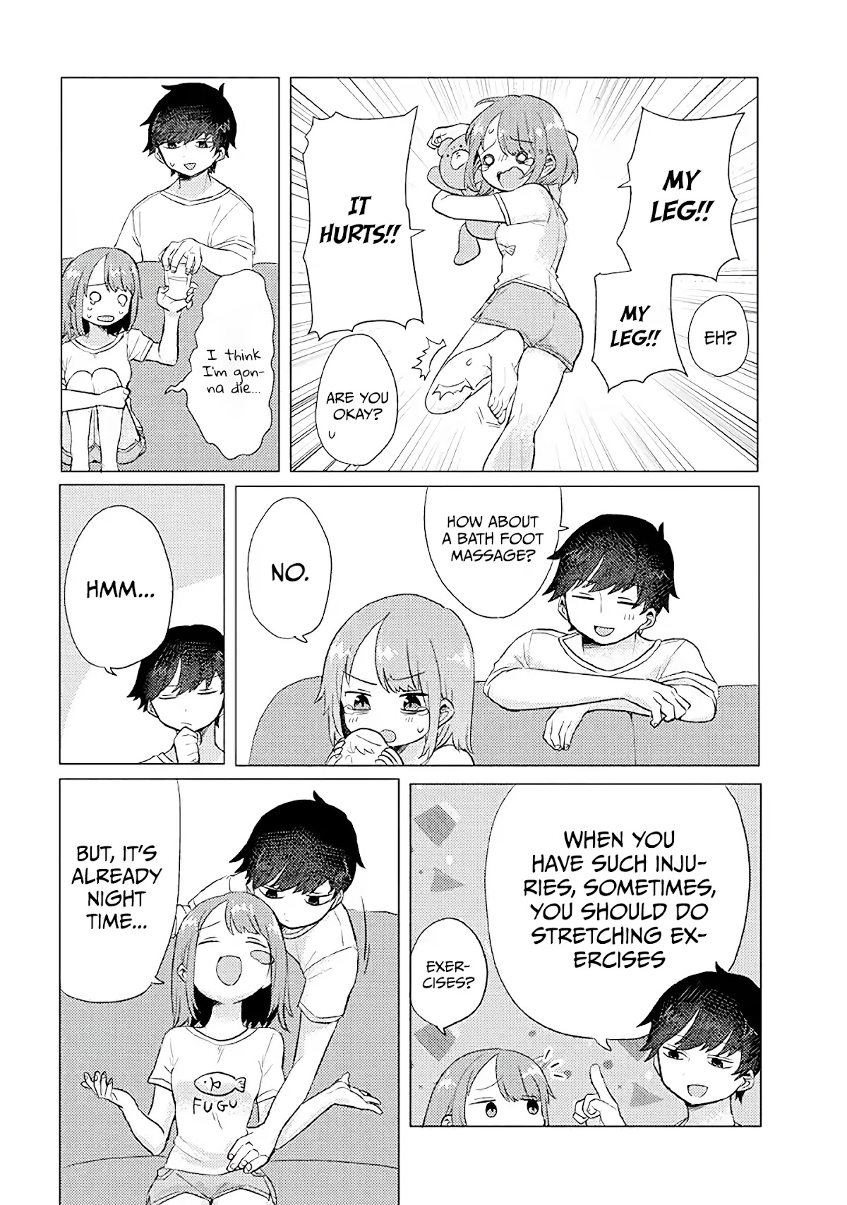 Girlfriend Who Absolutely Doesn’t Want to Take a Bath VS Boyfriend Who Absolutely Wants Her to Take a Bath Chapter 11 page 2 - Chapter 11: Dripping With Sweat