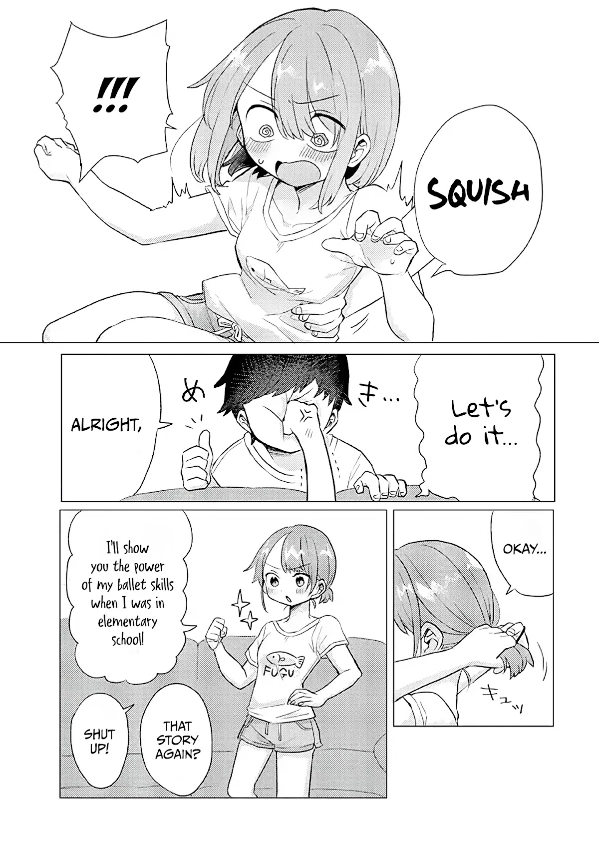 Girlfriend Who Absolutely Doesn’t Want to Take a Bath VS Boyfriend Who Absolutely Wants Her to Take a Bath Chapter 11 page 3 - Chapter 11: Dripping With Sweat