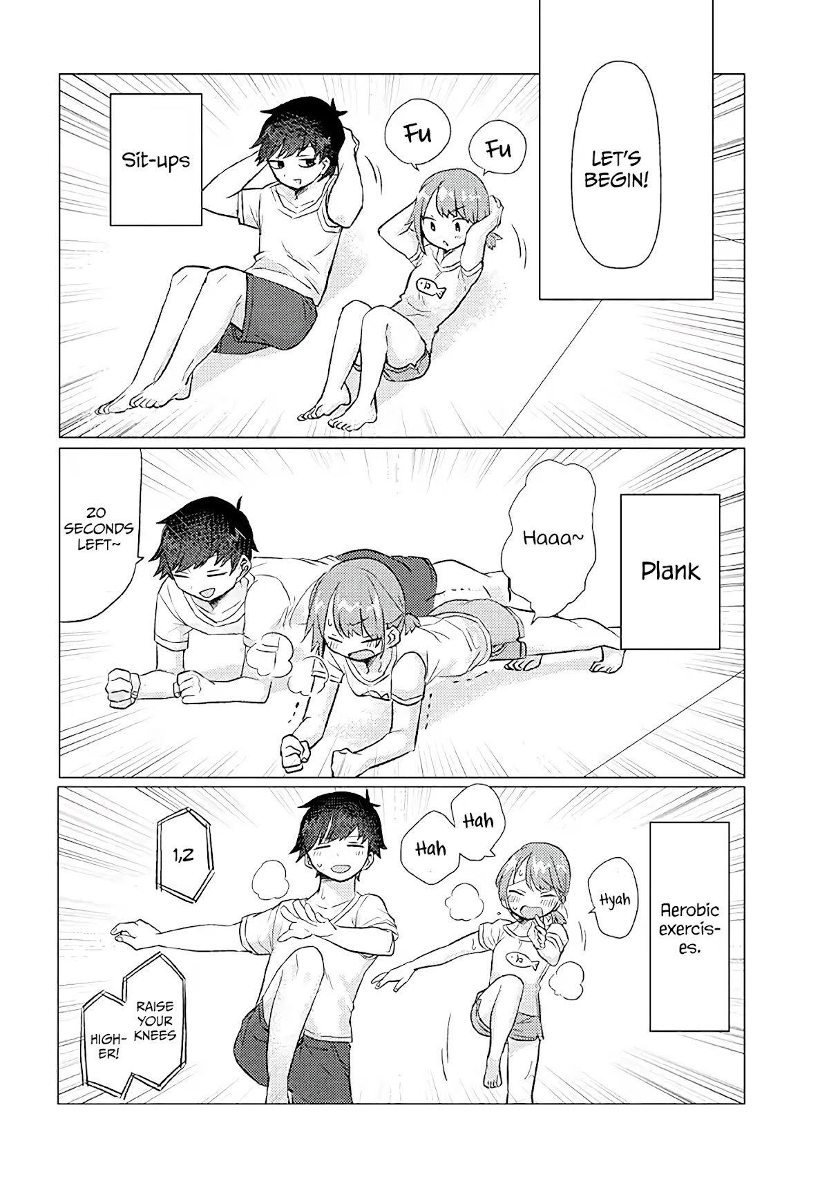 Girlfriend Who Absolutely Doesn’t Want to Take a Bath VS Boyfriend Who Absolutely Wants Her to Take a Bath Chapter 11 page 4 - Chapter 11: Dripping With Sweat