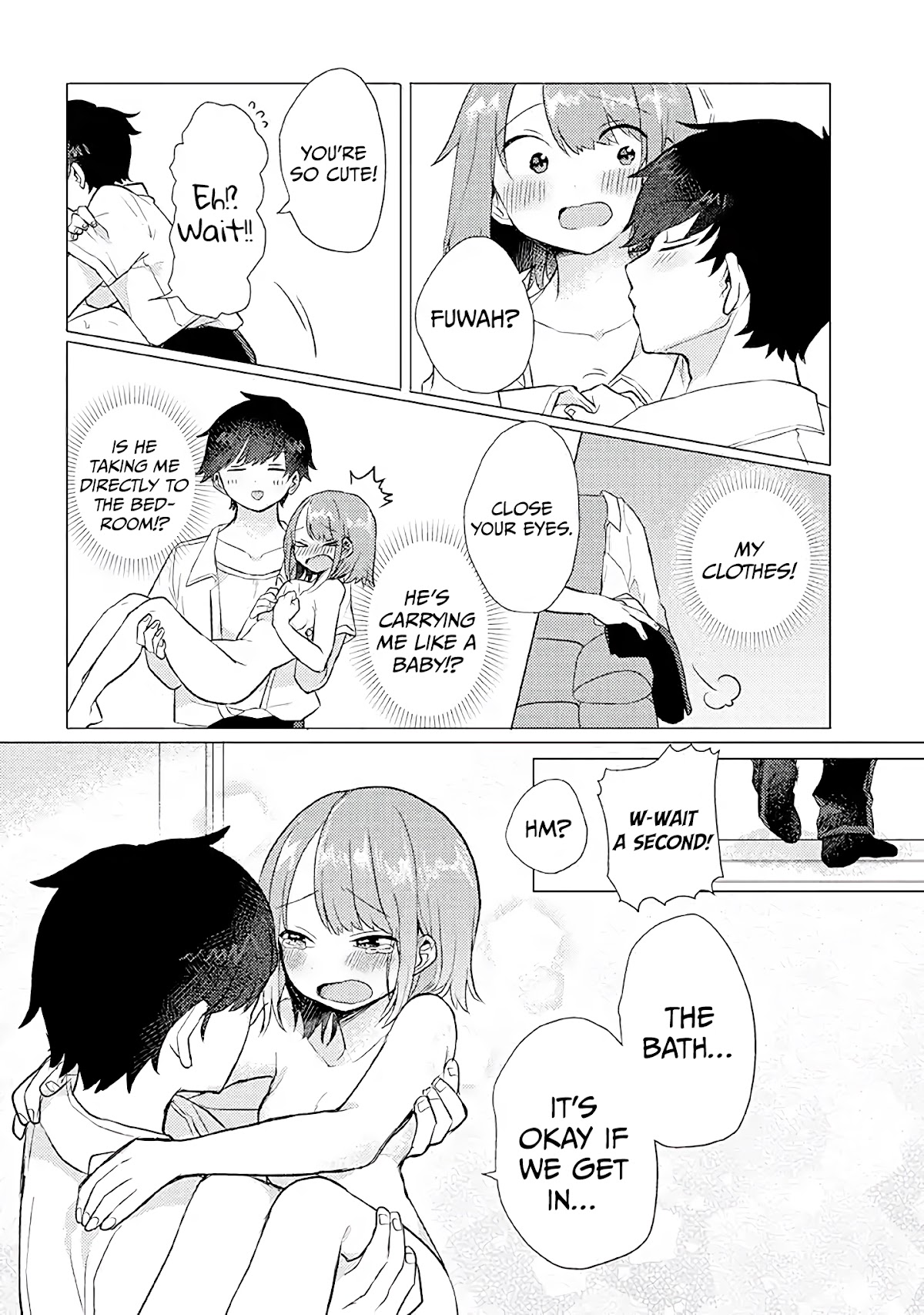 Girlfriend Who Absolutely Doesn’t Want to Take a Bath VS Boyfriend Who Absolutely Wants Her to Take a Bath Chapter 12 page 5 - Chapter 12: Carried Like A Baby