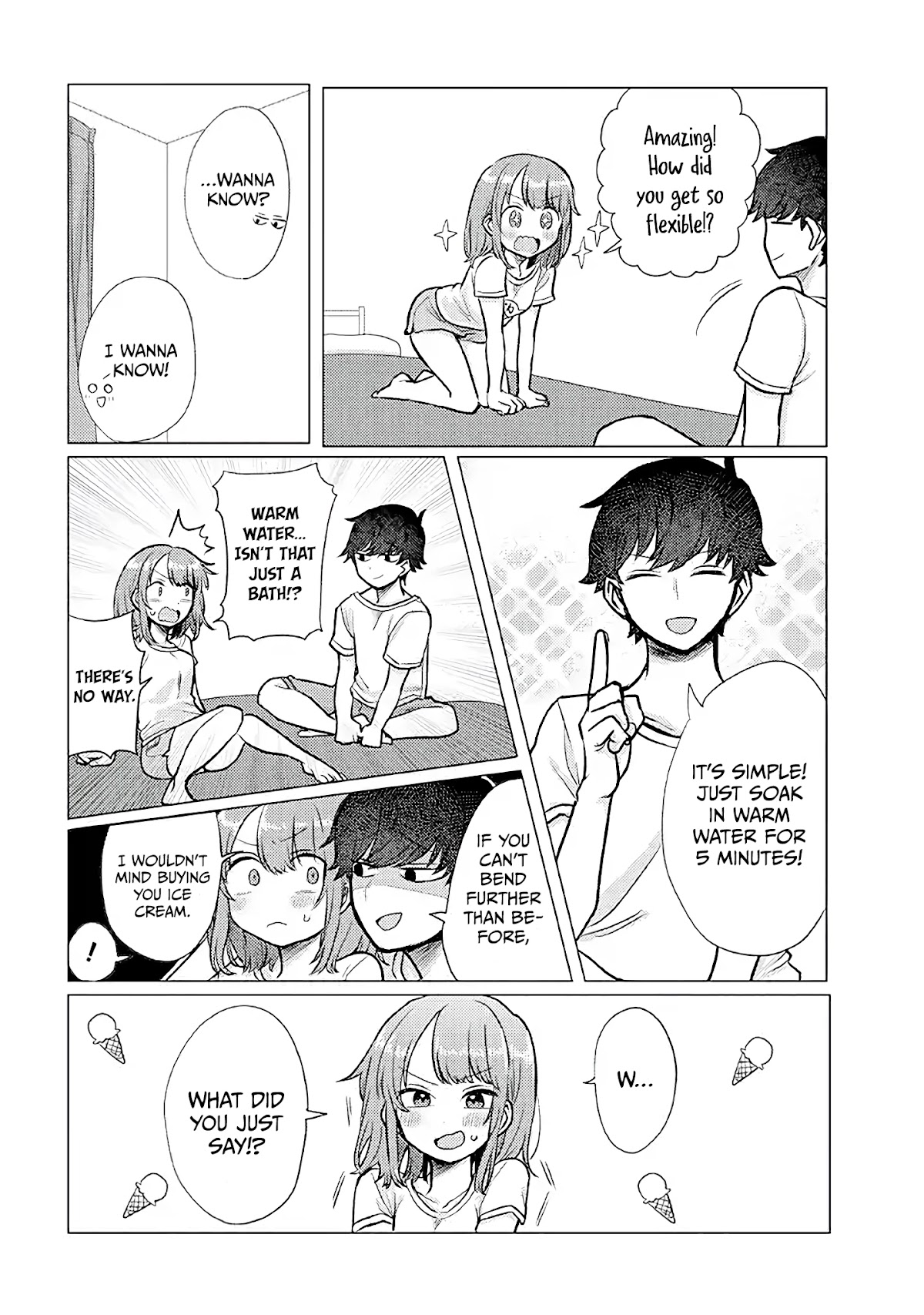 Girlfriend Who Absolutely Doesn’t Want to Take a Bath VS Boyfriend Who Absolutely Wants Her to Take a Bath Chapter 27 page 2 - Chapter 27: Flexible