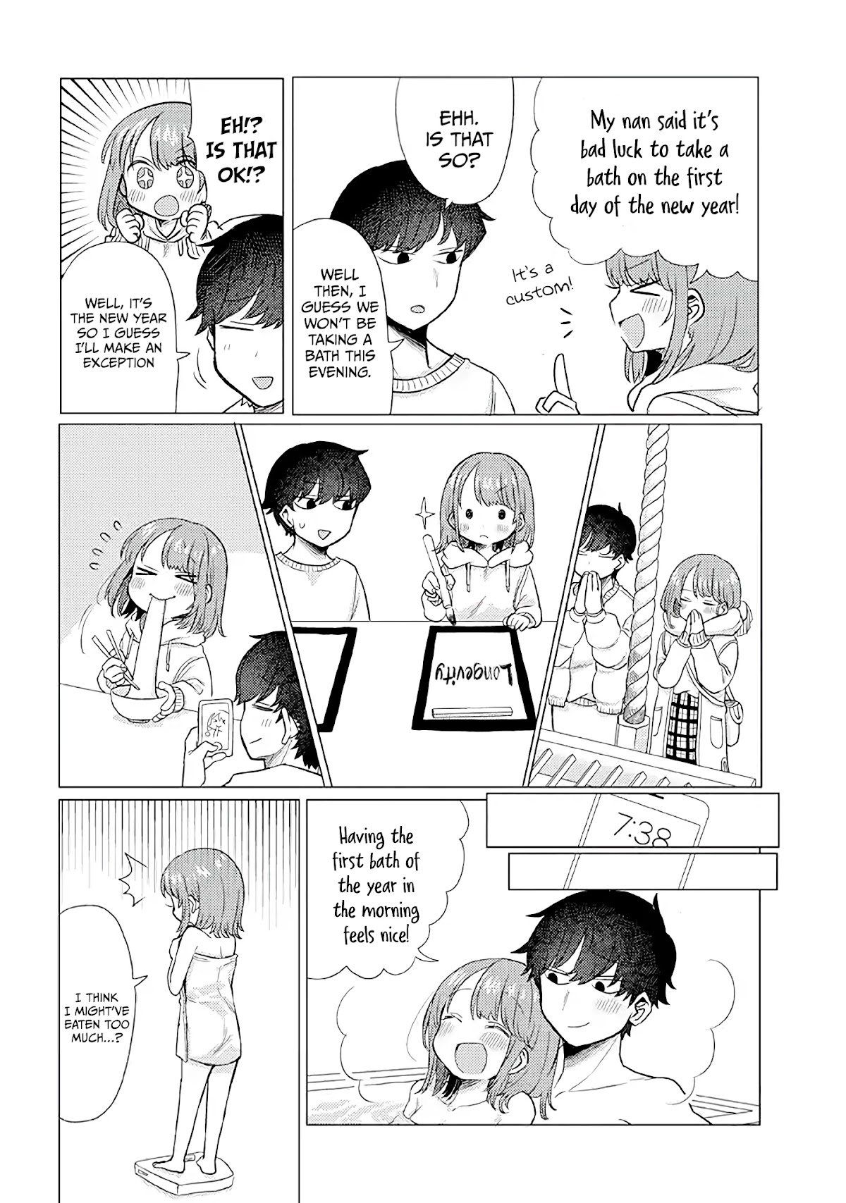 Girlfriend Who Absolutely Doesn’t Want to Take a Bath VS Boyfriend Who Absolutely Wants Her to Take a Bath Chapter 30 page 2 - Chapter 30: New Year