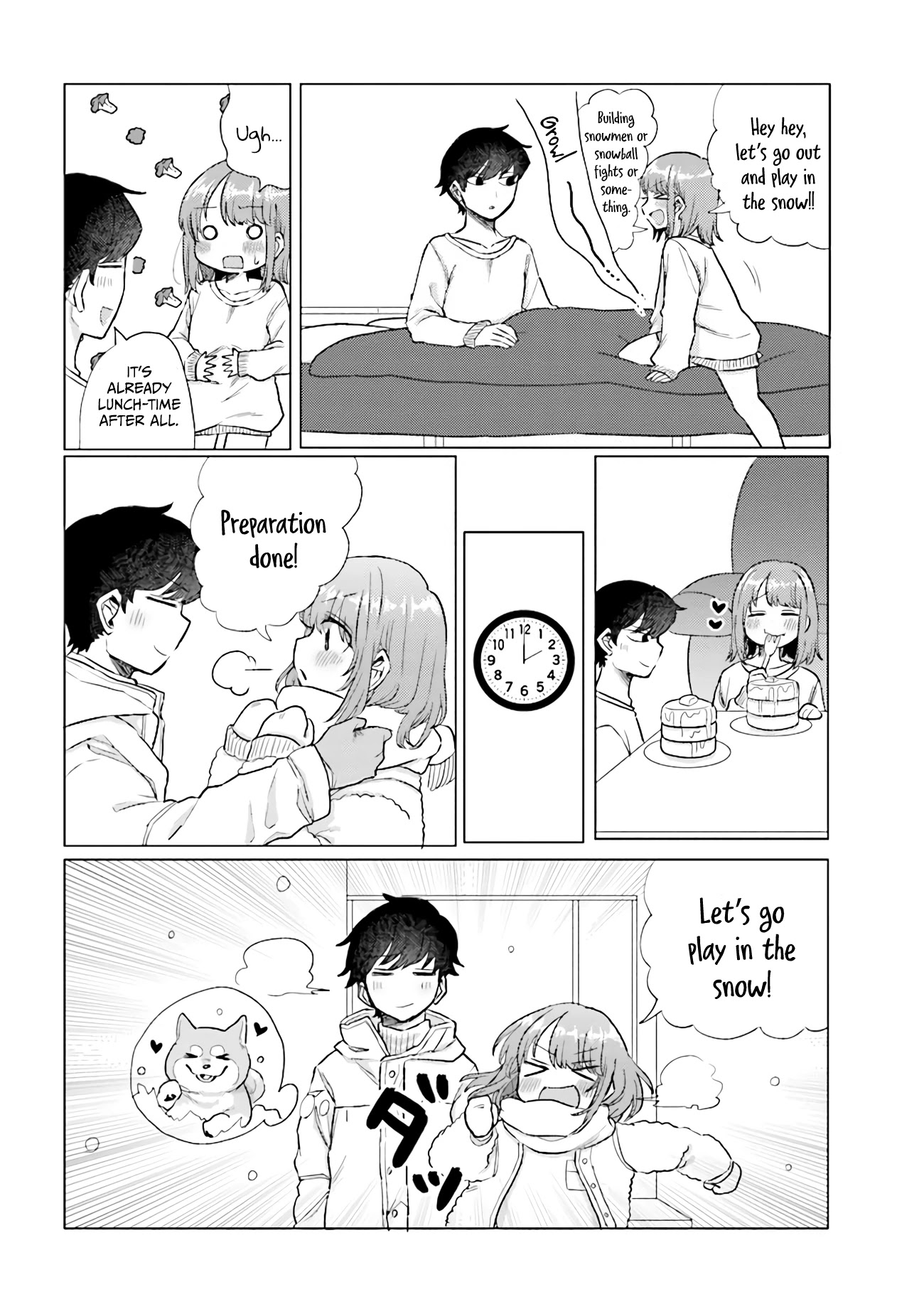 Girlfriend Who Absolutely Doesn’t Want to Take a Bath VS Boyfriend Who Absolutely Wants Her to Take a Bath Chapter 34 page 2 - Chapter 34: Snow