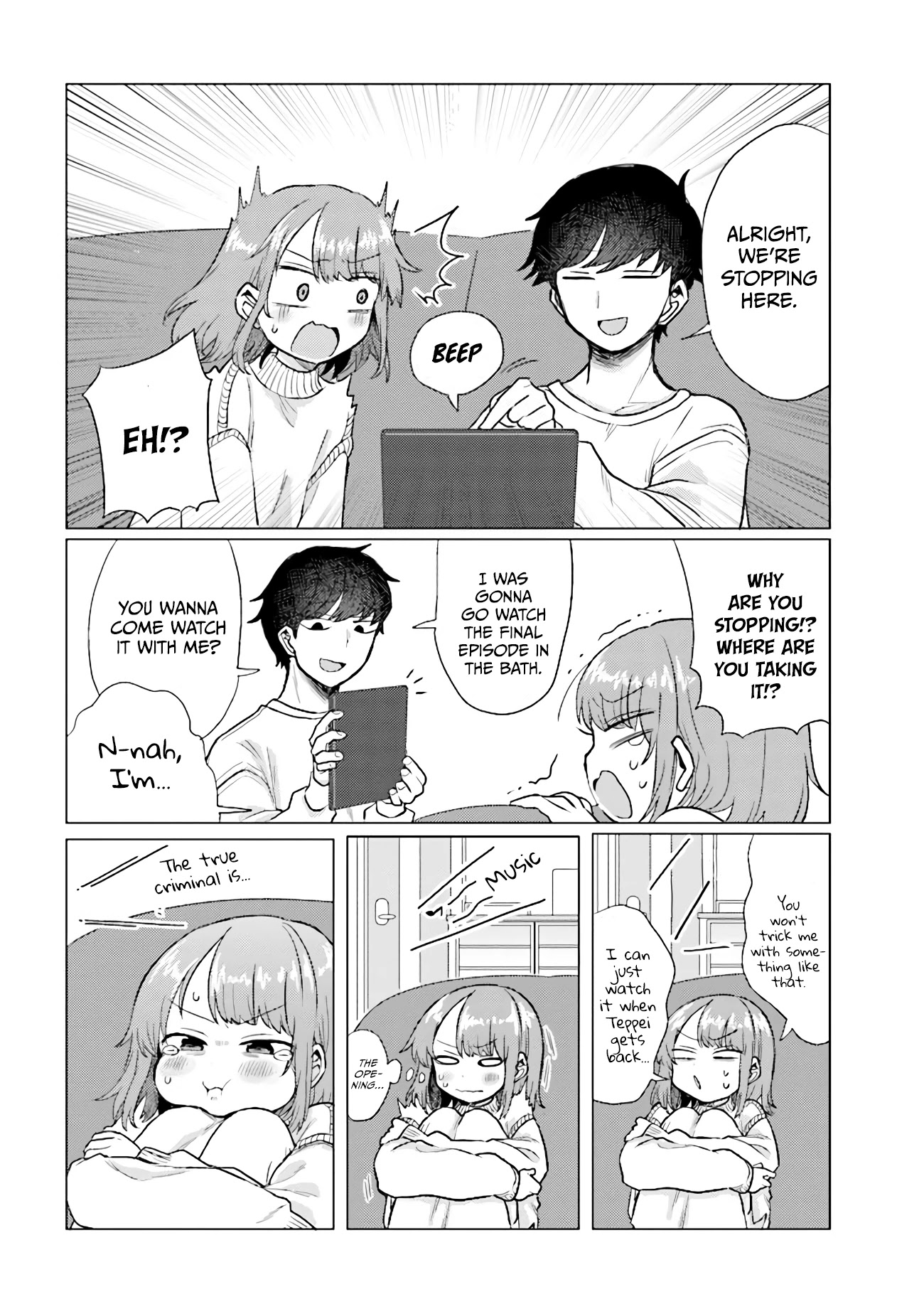 Girlfriend Who Absolutely Doesn’t Want to Take a Bath VS Boyfriend Who Absolutely Wants Her to Take a Bath Chapter 36 page 2 - Chapter 36: Drums