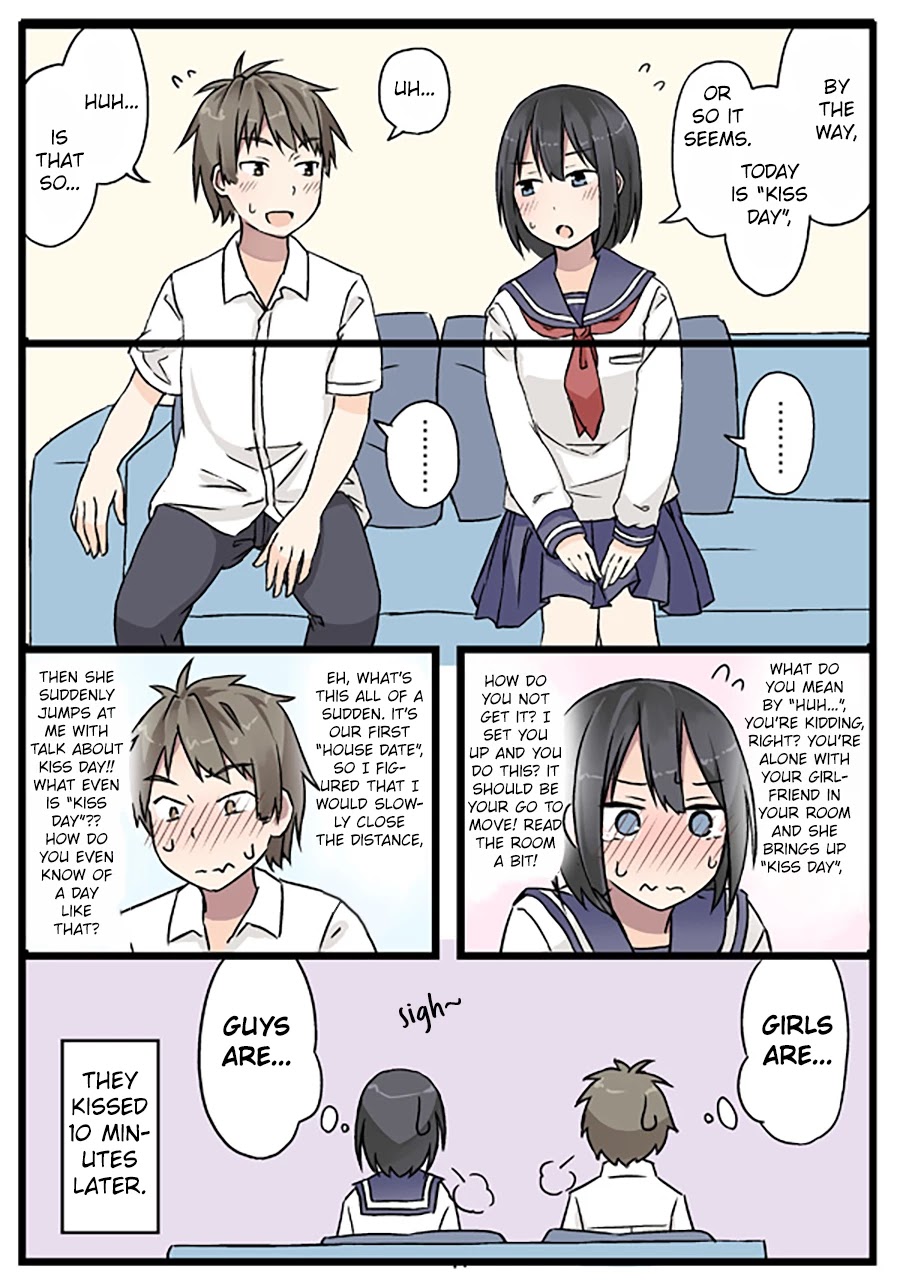 Girls à la carte Chapter 24 page 1 - Chapter 24: The pointless mental struggle on "Kiss day"