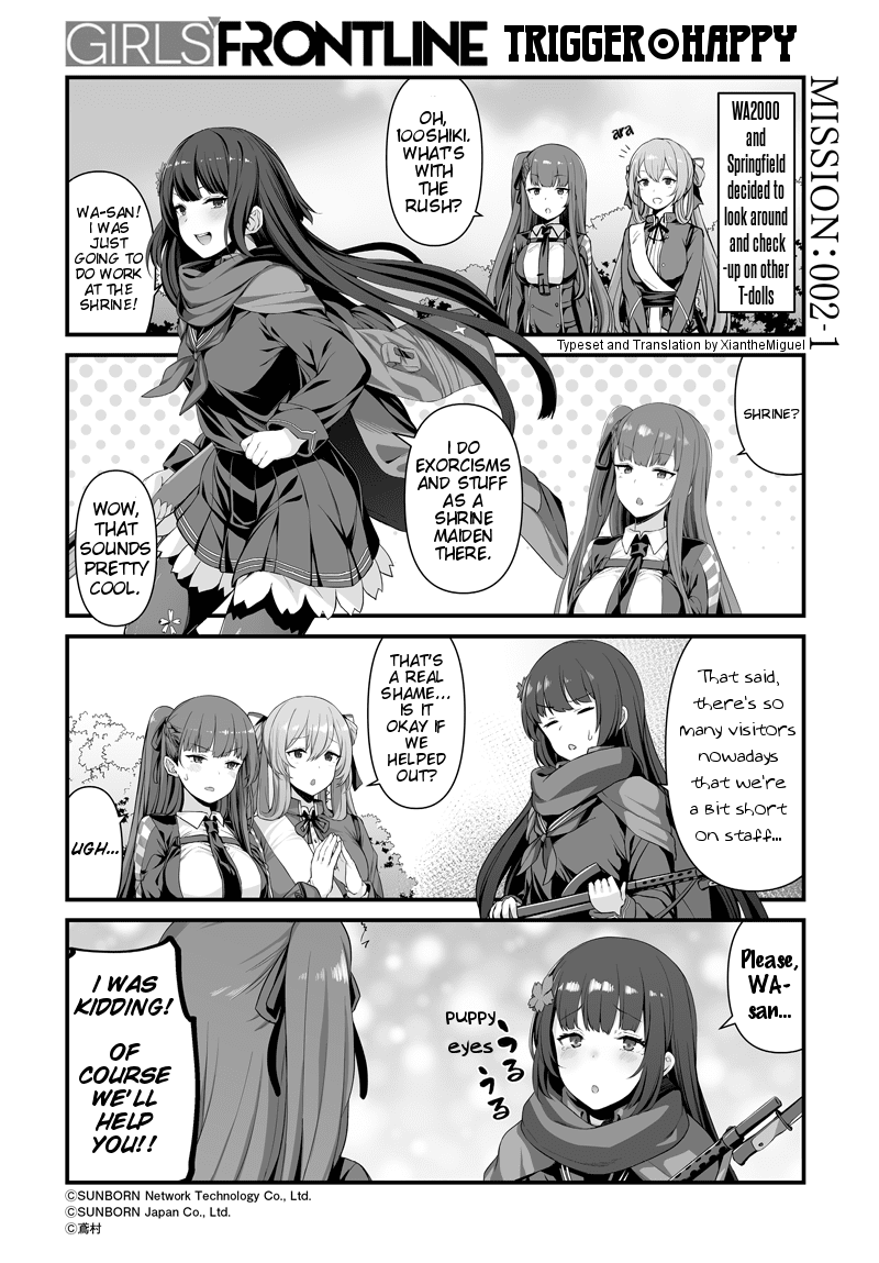 Girls' Frontline Trigger Happy Chapter 2 page 1 - Chapter 2: MISSION 2