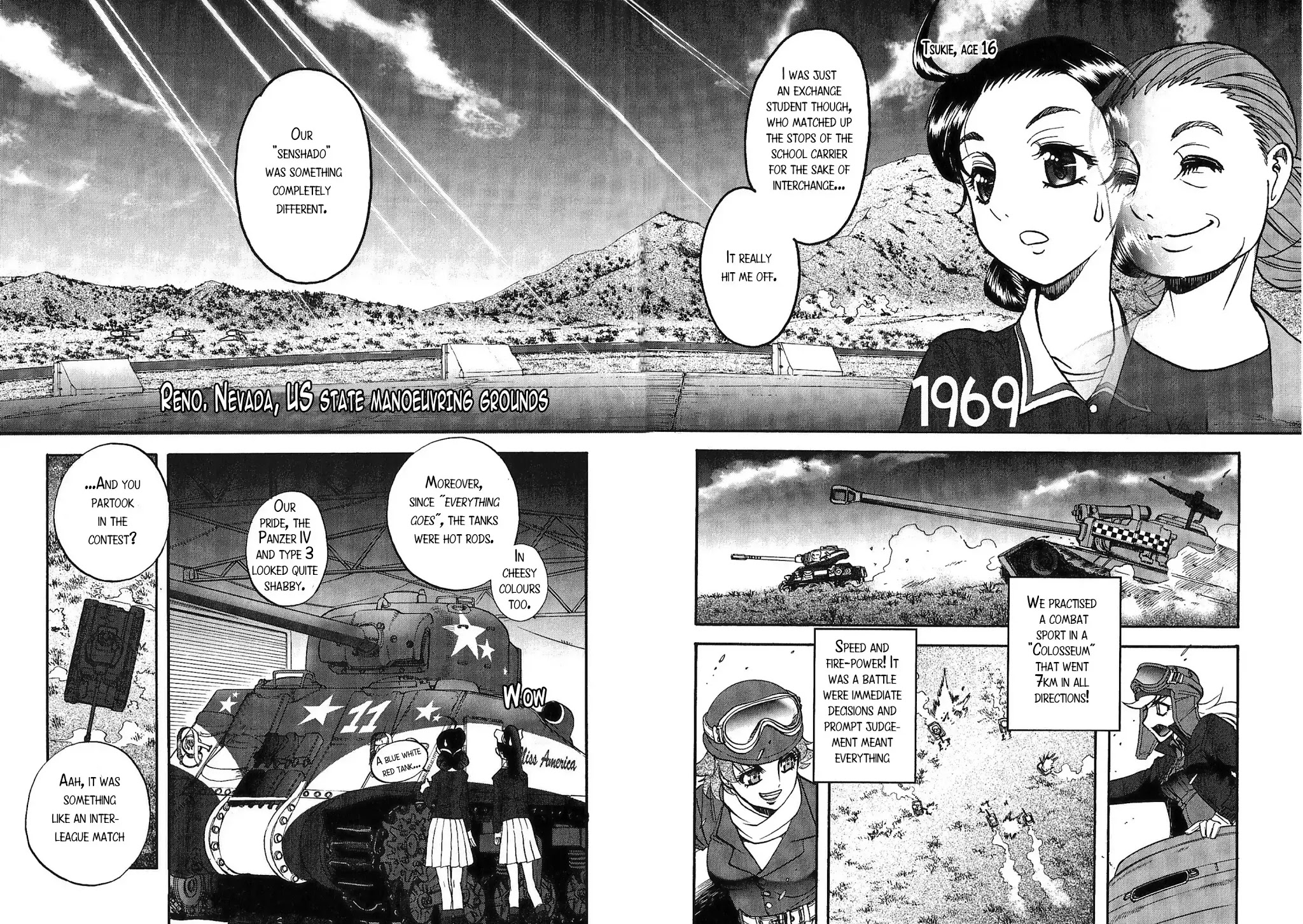 Girls & Panzer - Comic Anthology Chapter 1.13 page 2 - Vol.1 Chapter 13: +14: Girls und Panzer – 1966 – "Full charge! Pivot turn!"