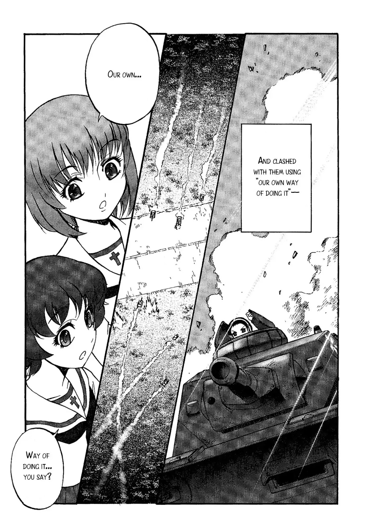Girls & Panzer - Comic Anthology Chapter 1.13 page 4 - Vol.1 Chapter 13: +14: Girls und Panzer – 1966 – "Full charge! Pivot turn!"