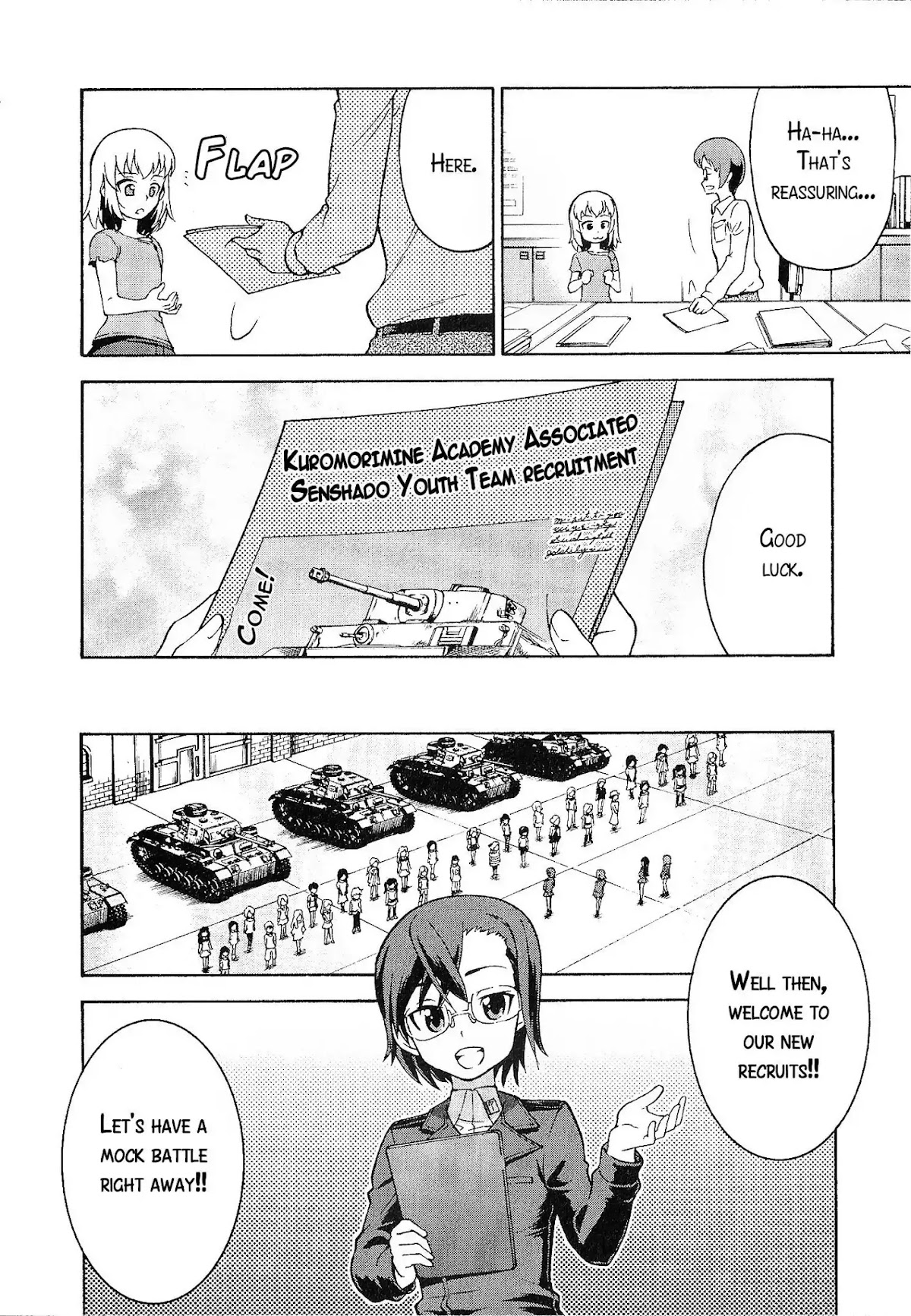Girls & Panzer - Comic Anthology Chapter 2.1 page 8 - Vol.2 Chapter 1: Erika's Pride [by Saitaniya Ryouichi]