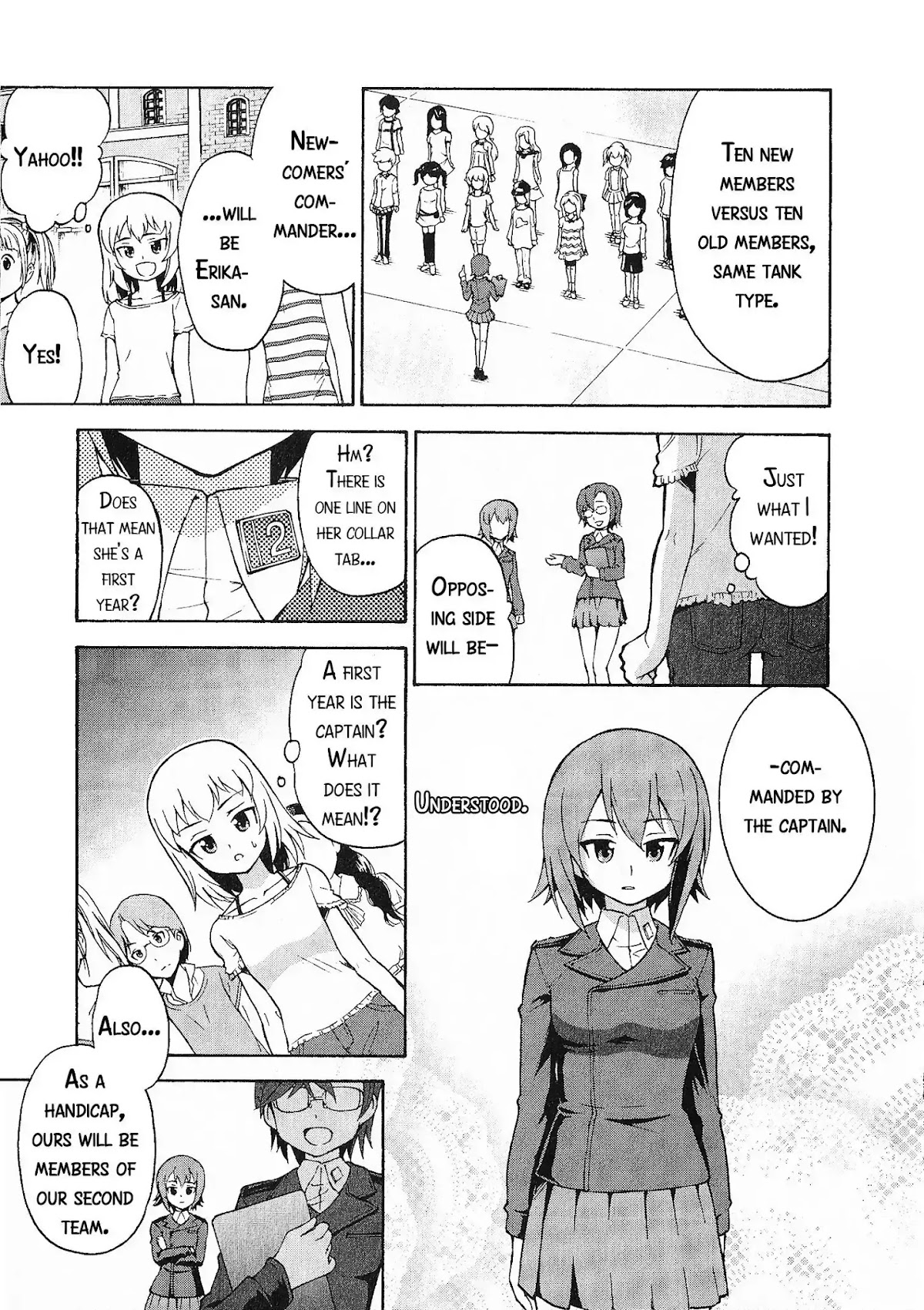 Girls & Panzer - Comic Anthology Chapter 2.1 page 9 - Vol.2 Chapter 1: Erika's Pride [by Saitaniya Ryouichi]