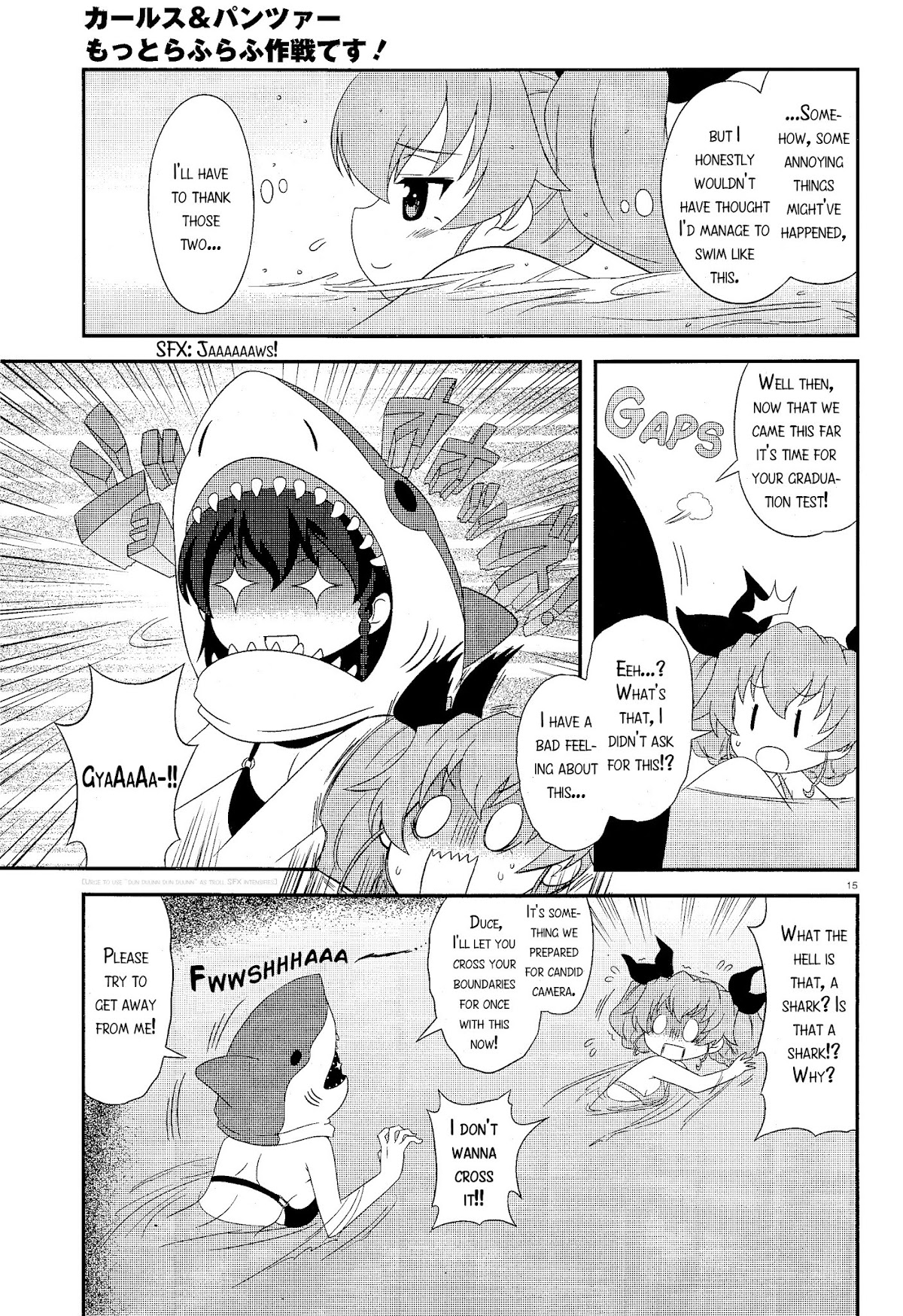 Girls & Panzer - Motto Love Love Sakusen desu! Chapter 27.2 page 14 - Chapter 27 v2 : It's- Anchovy, Swim!