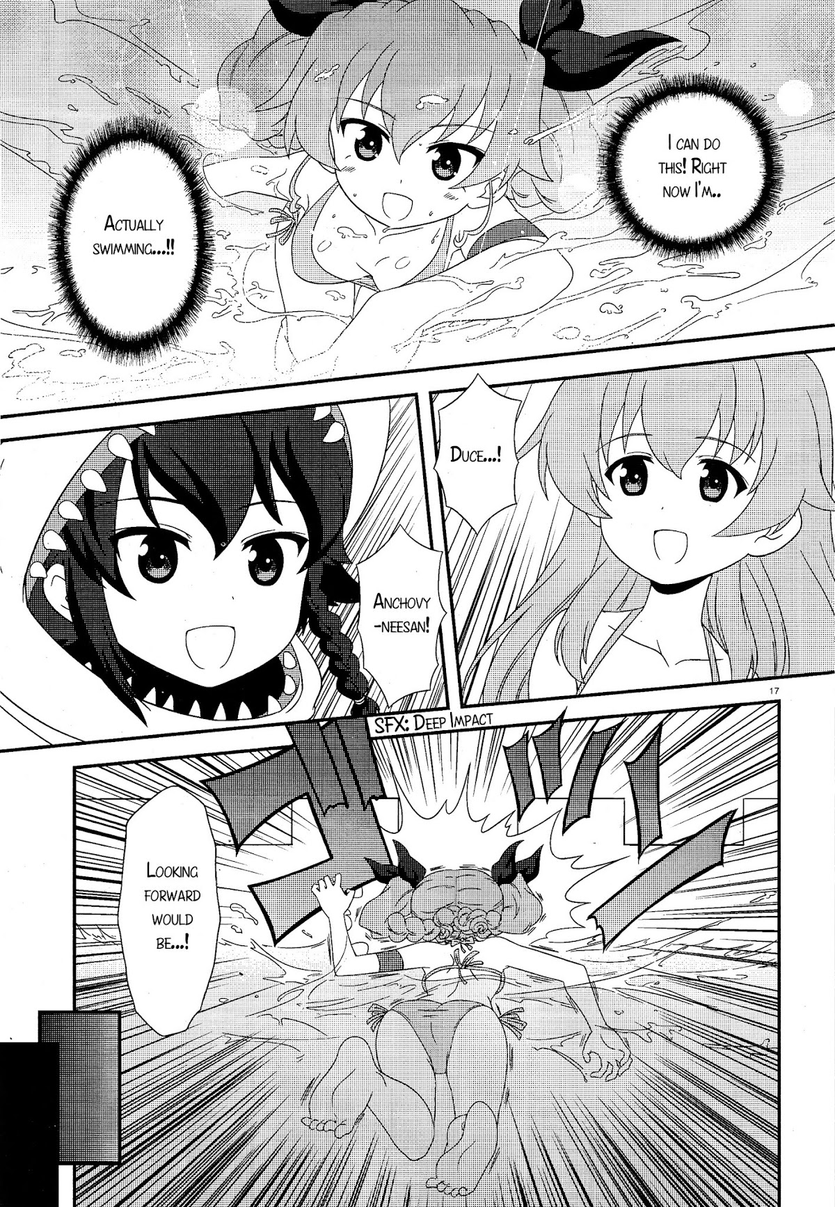 Girls & Panzer - Motto Love Love Sakusen desu! Chapter 27.2 page 16 - Chapter 27 v2 : It's- Anchovy, Swim!