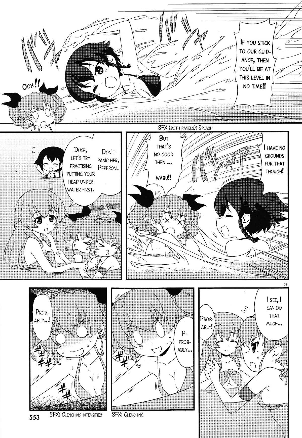 Girls & Panzer - Motto Love Love Sakusen desu! Chapter 27.2 page 8 - Chapter 27 v2 : It's- Anchovy, Swim!