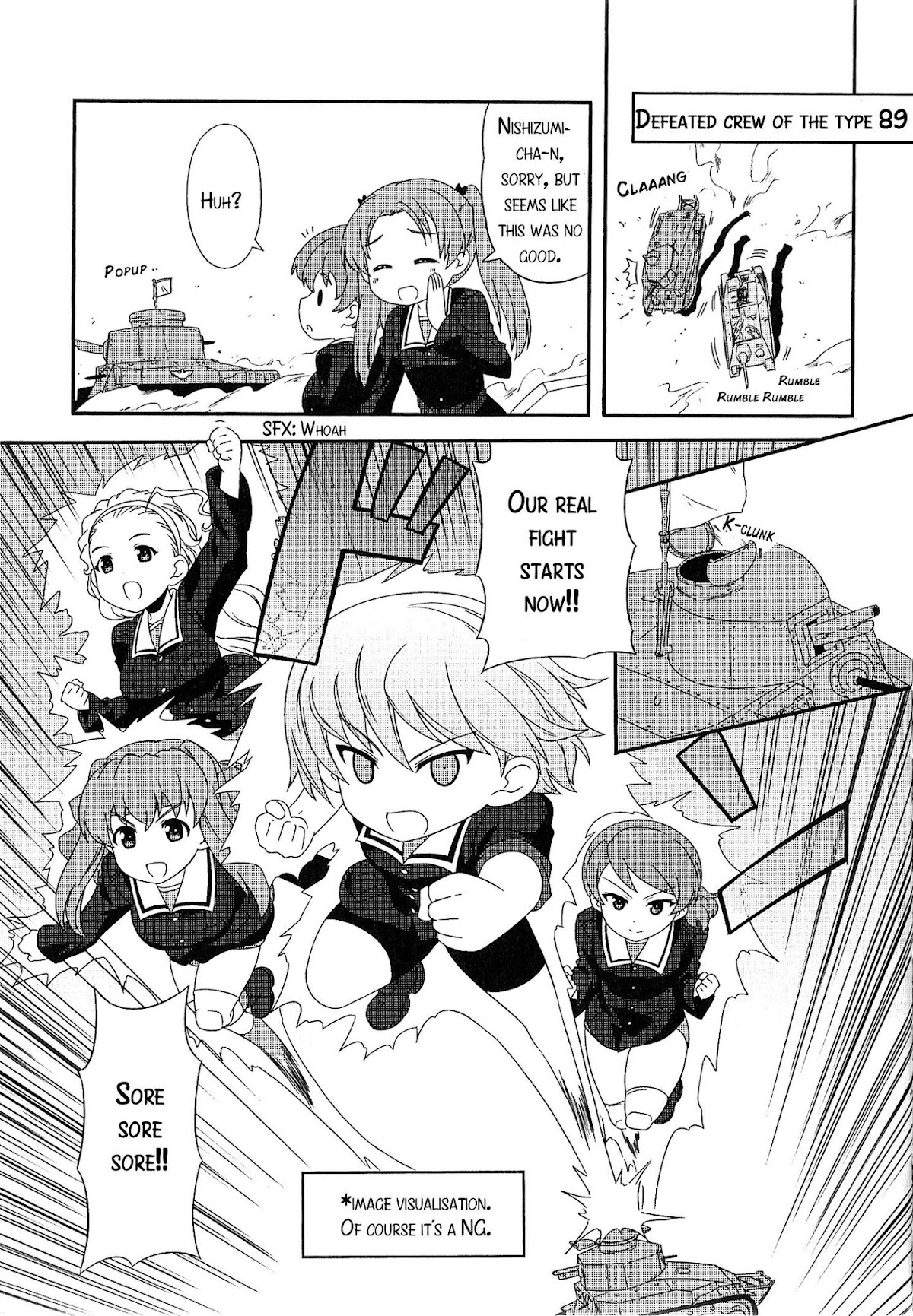 Girls & Panzer - Motto Love Love Sakusen desu! Chapter 27.4 page 7 - Chapter 27.4 : Omake 12: It's the Movie Special: NG Outtakes Collection!